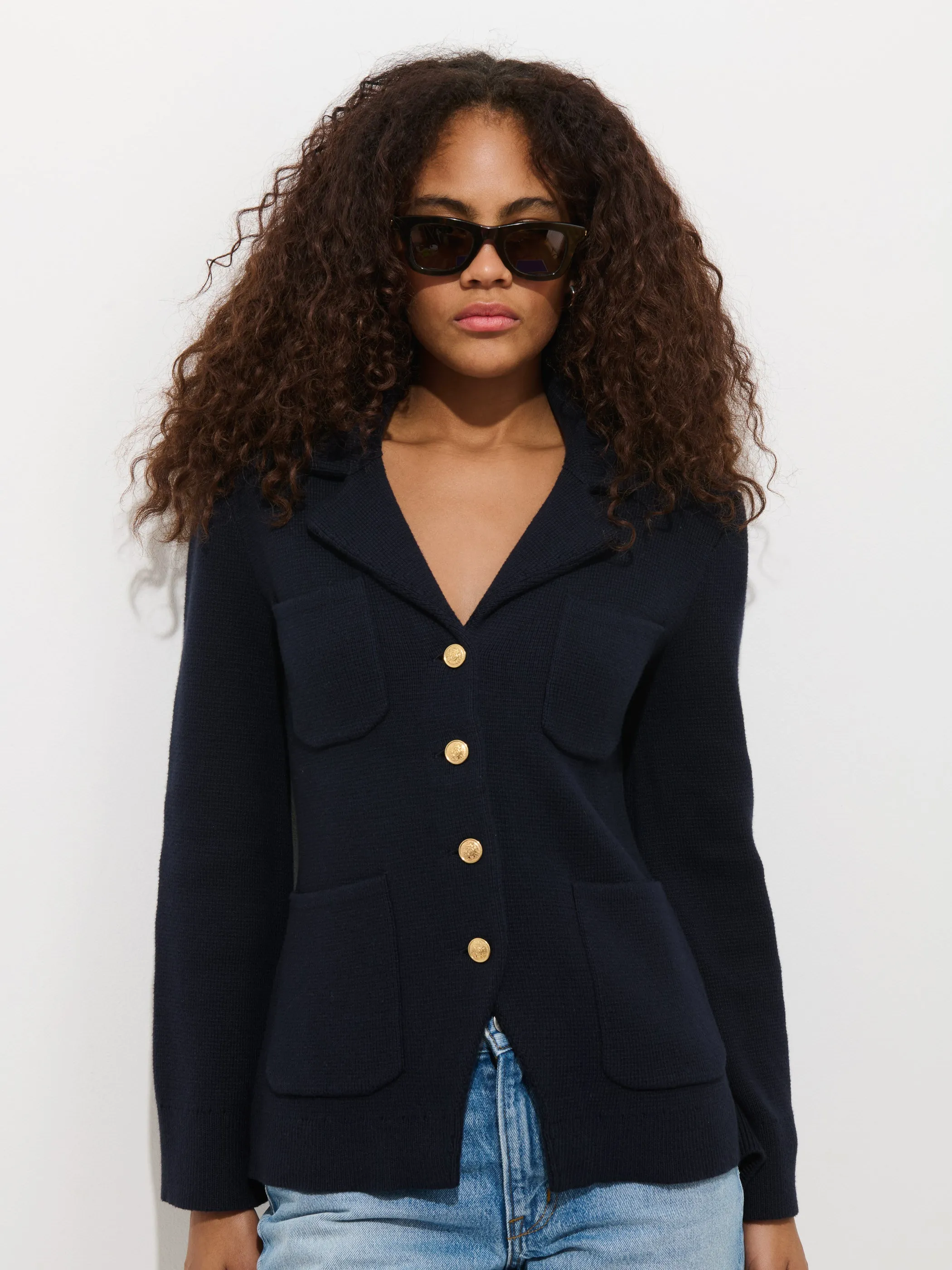 London Sweater Jacket In Cotton Cashmere sold by Alex Mill