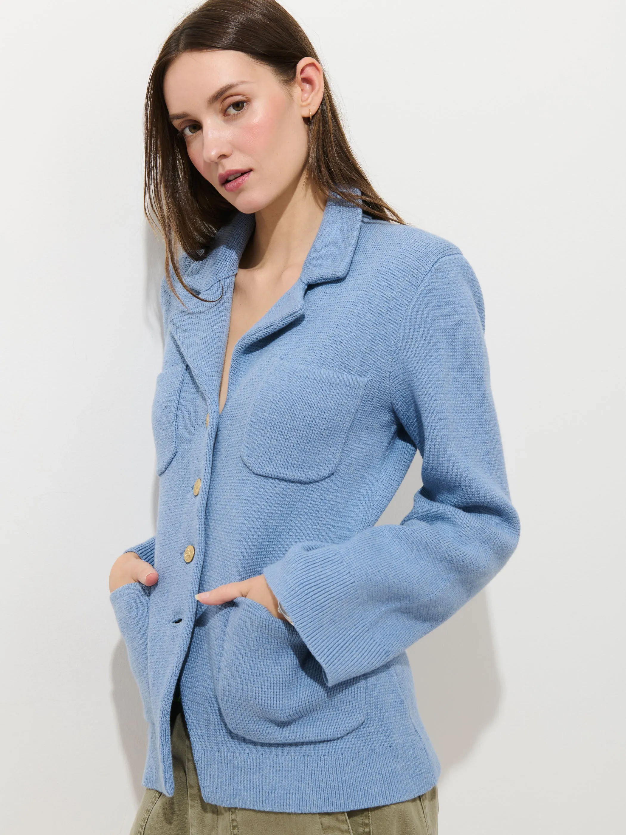 London Sweater Jacket In Cotton Cashmere sold by Alex Mill product image thumbnail 5