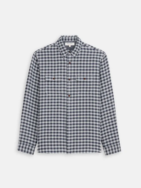 Mill Double Gauze Shirt In Cotton Plaid sold by Alex Mill