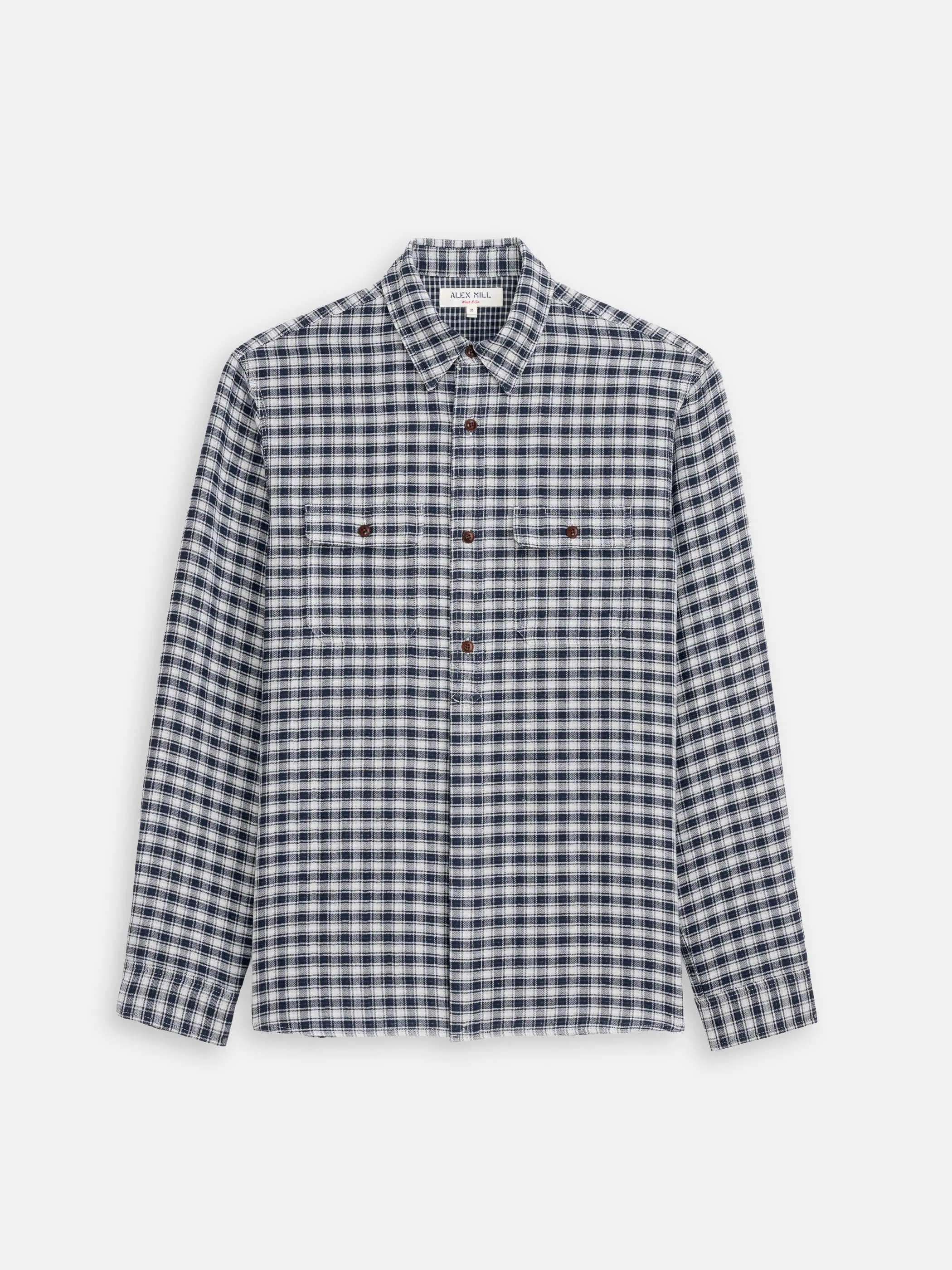 Mill Double Gauze Shirt In Cotton Plaid sold by Alex Mill