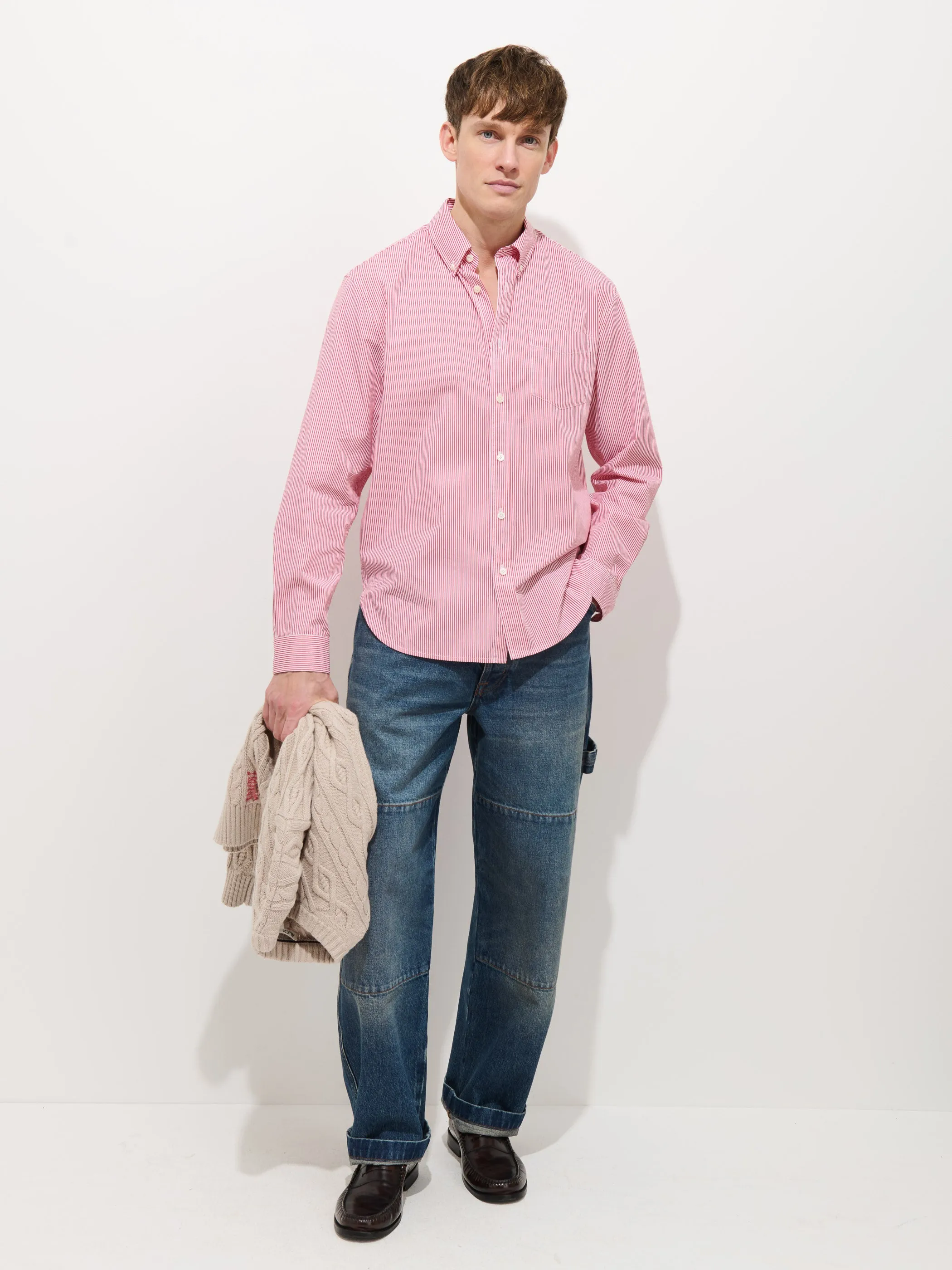 Mill Striped Shirt In Cotton Poplin sold by Alex Mill product image thumbnail 5