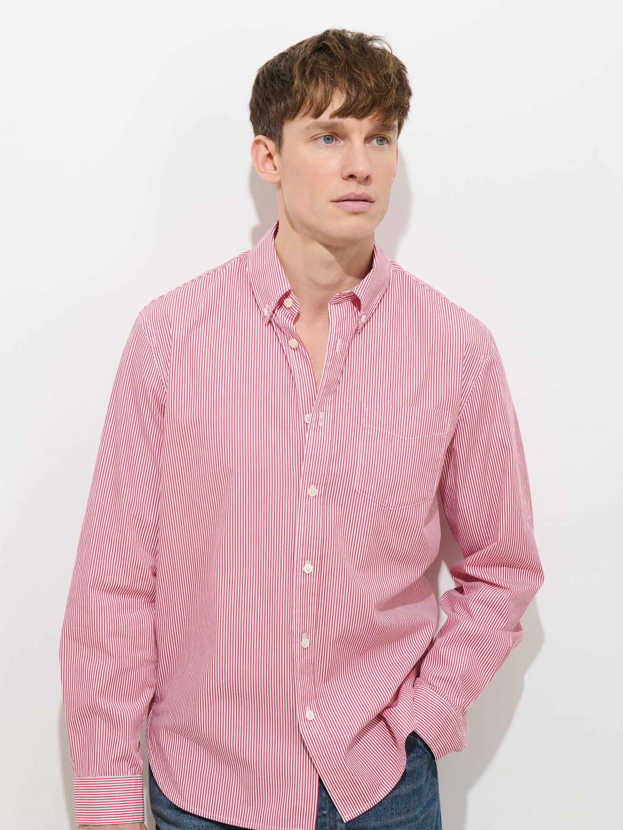 Mill Striped Shirt In Cotton Poplin sold by Alex Mill