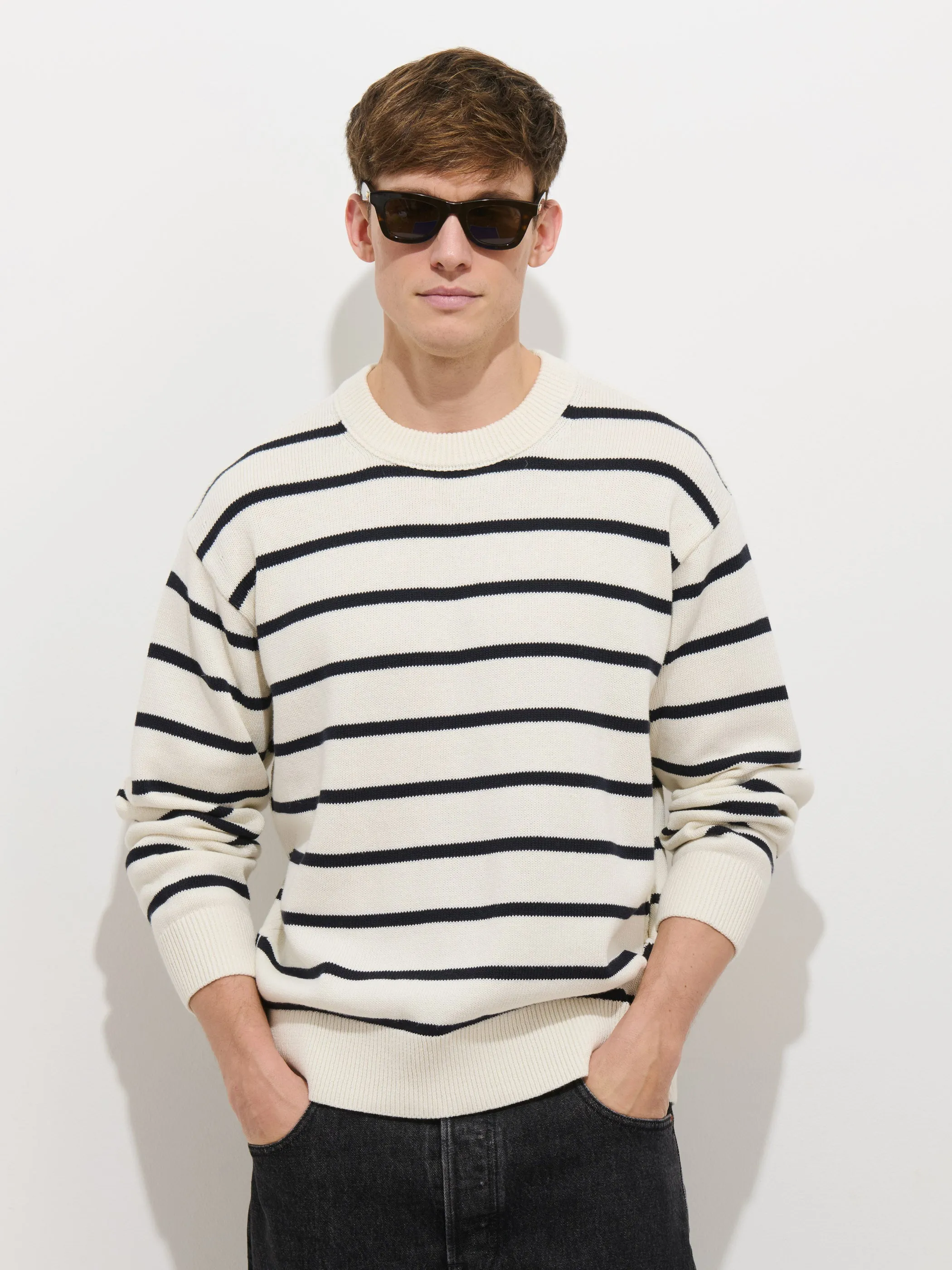 Gabriel Pullover In Cotton Linen sold by Alex Mill
