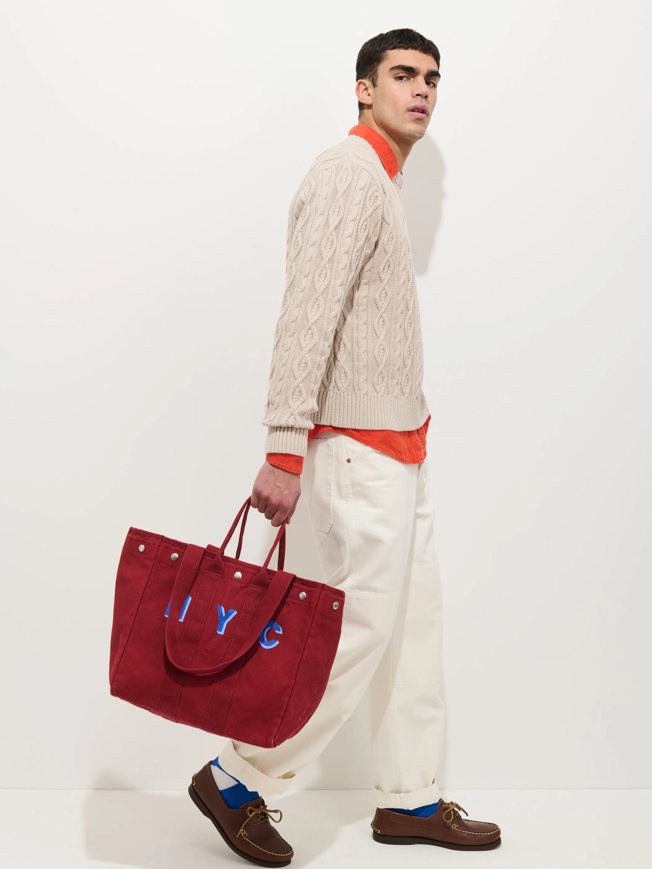 Aaron Cable Sweater in Cotton sold by Alex Mill product image thumbnail 4