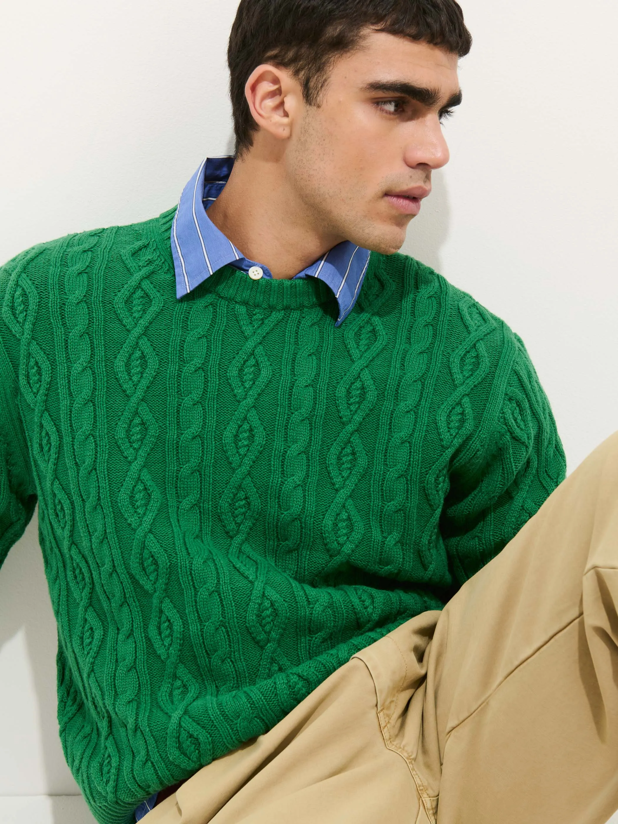 Aaron Cable Sweater in Cotton sold by Alex Mill product image thumbnail 5