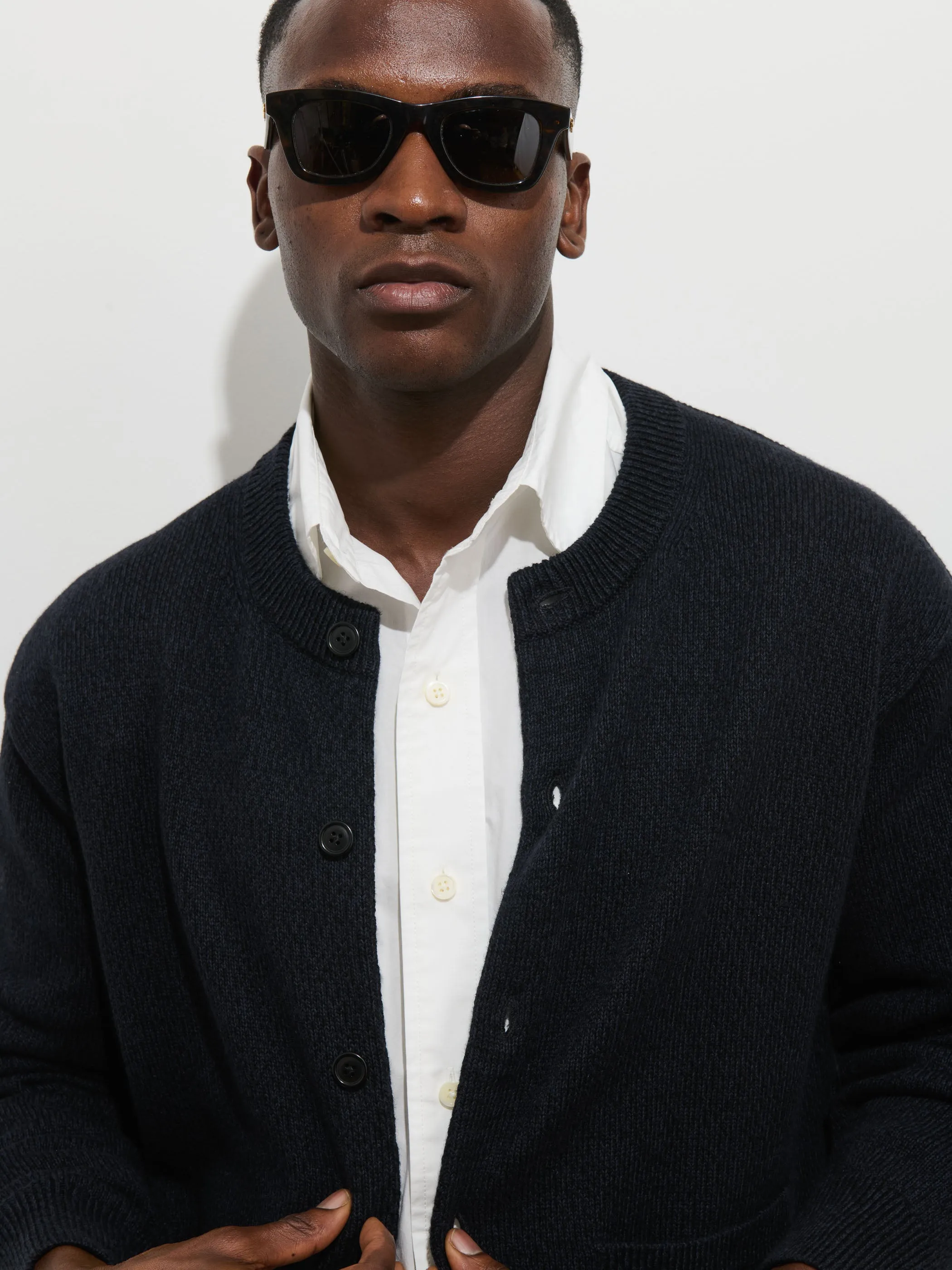 Aaron Marled Cardigan In Cotton Linen sold by Alex Mill product image thumbnail 5