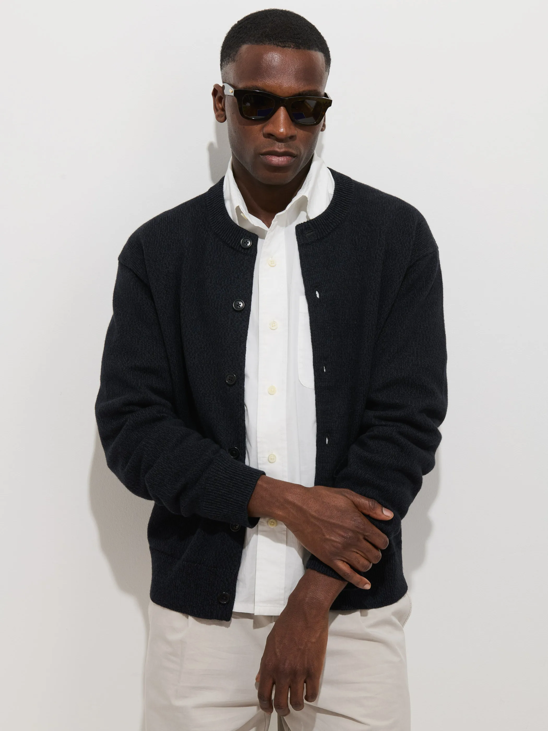 Aaron Marled Cardigan In Cotton Linen sold by Alex Mill product image thumbnail 4