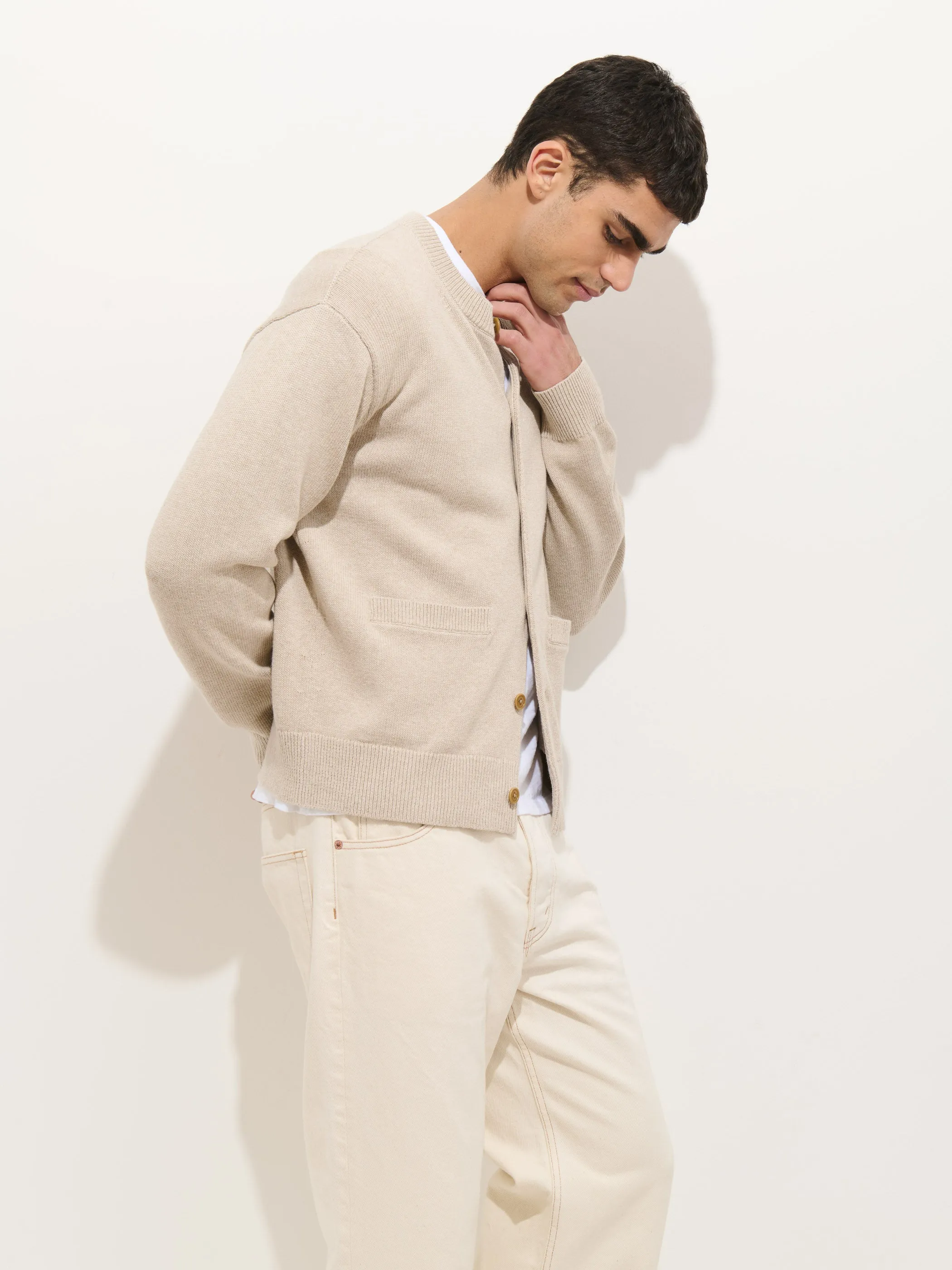 Aaron Cardigan In Cotton Linen sold by Alex Mill product image thumbnail 4