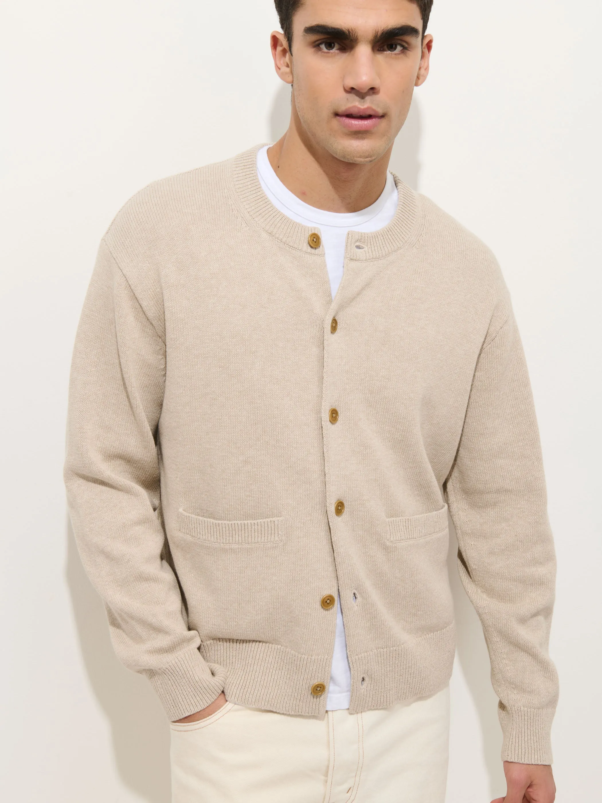 Aaron Cardigan In Cotton Linen sold by Alex Mill product image thumbnail 3