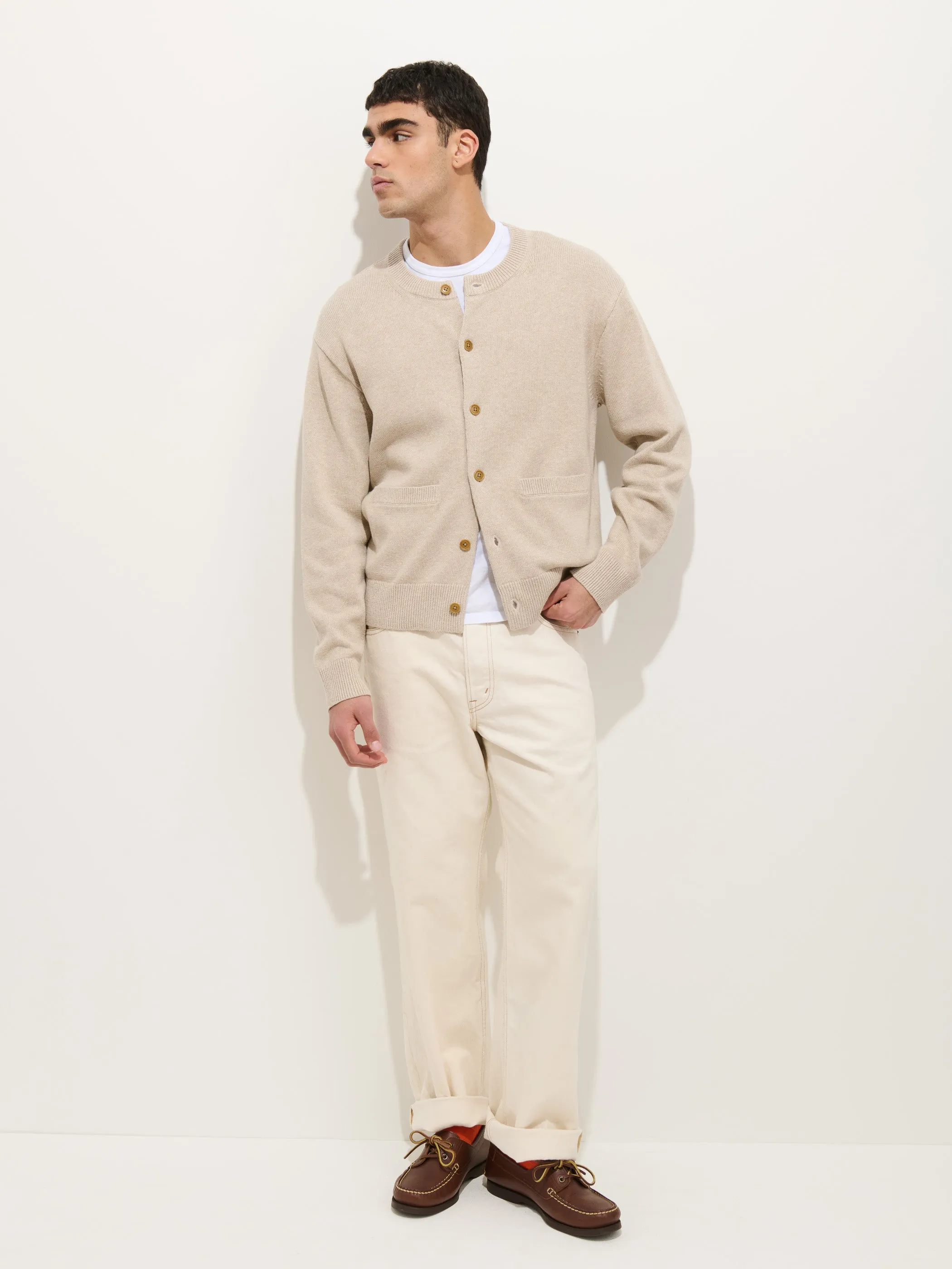 Aaron Cardigan In Cotton Linen sold by Alex Mill