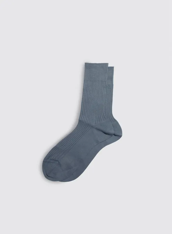 Maria La Rosa Bio Cotton Ribbed Socks sold by Alex Mill