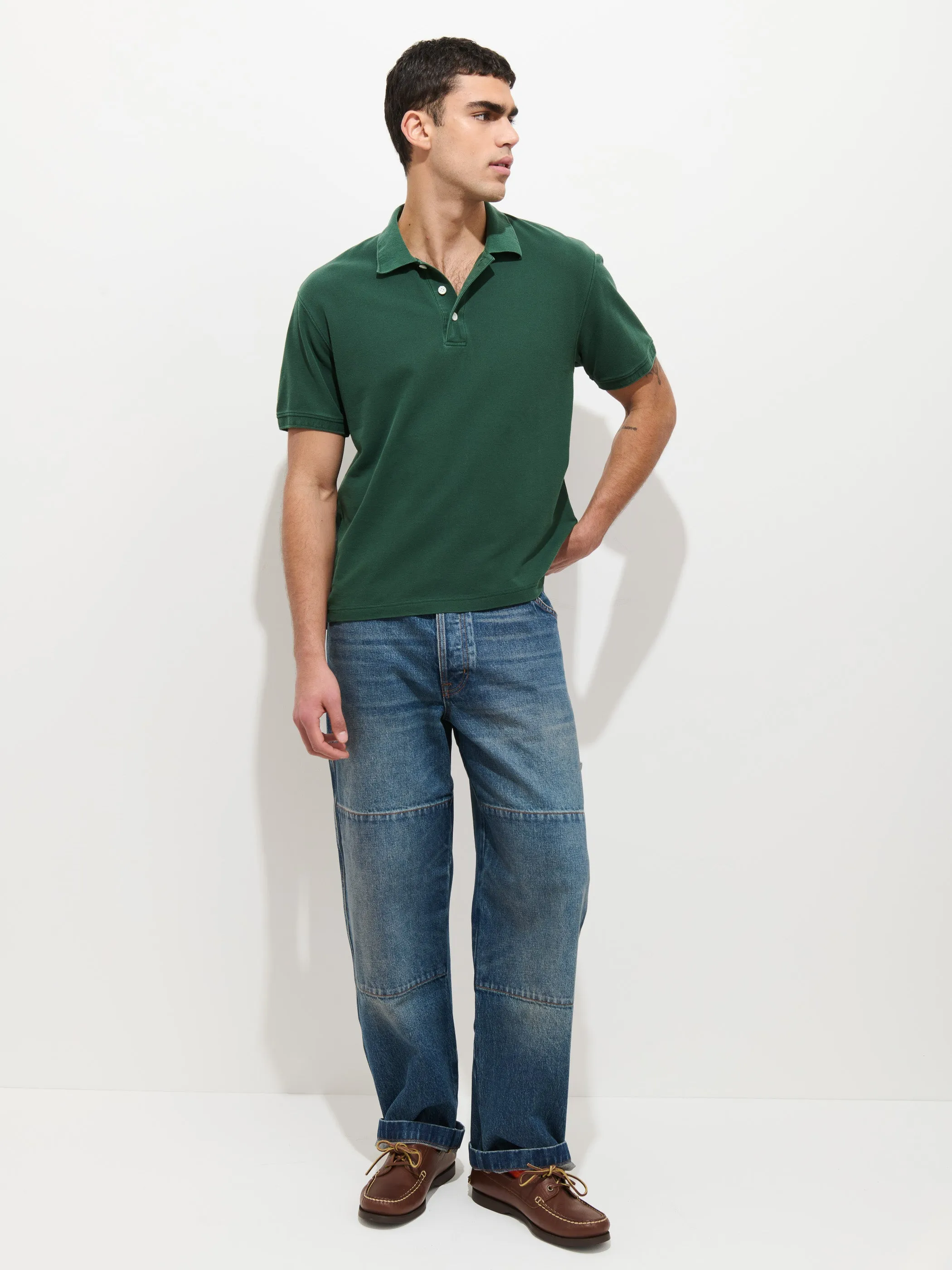Garment Dyed Polo In Pique Cotton sold by Alex Mill product image thumbnail 4