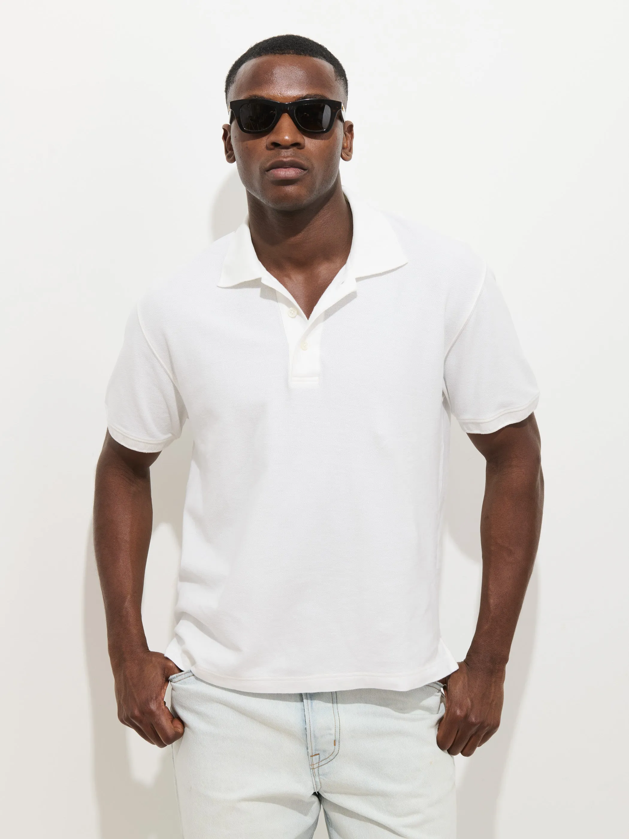 Garment Dyed Polo In Pique Cotton sold by Alex Mill