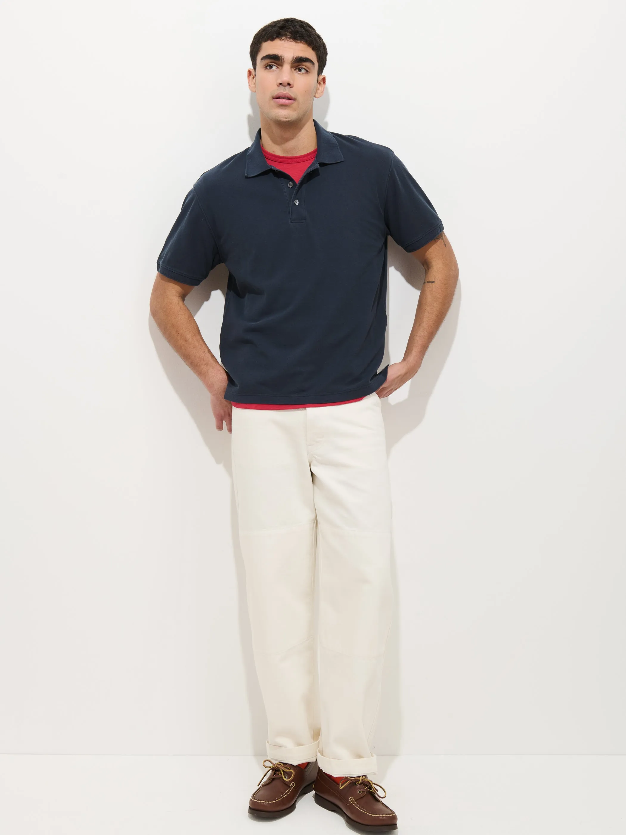 Garment Dyed Polo In Pique Cotton sold by Alex Mill product image thumbnail 4