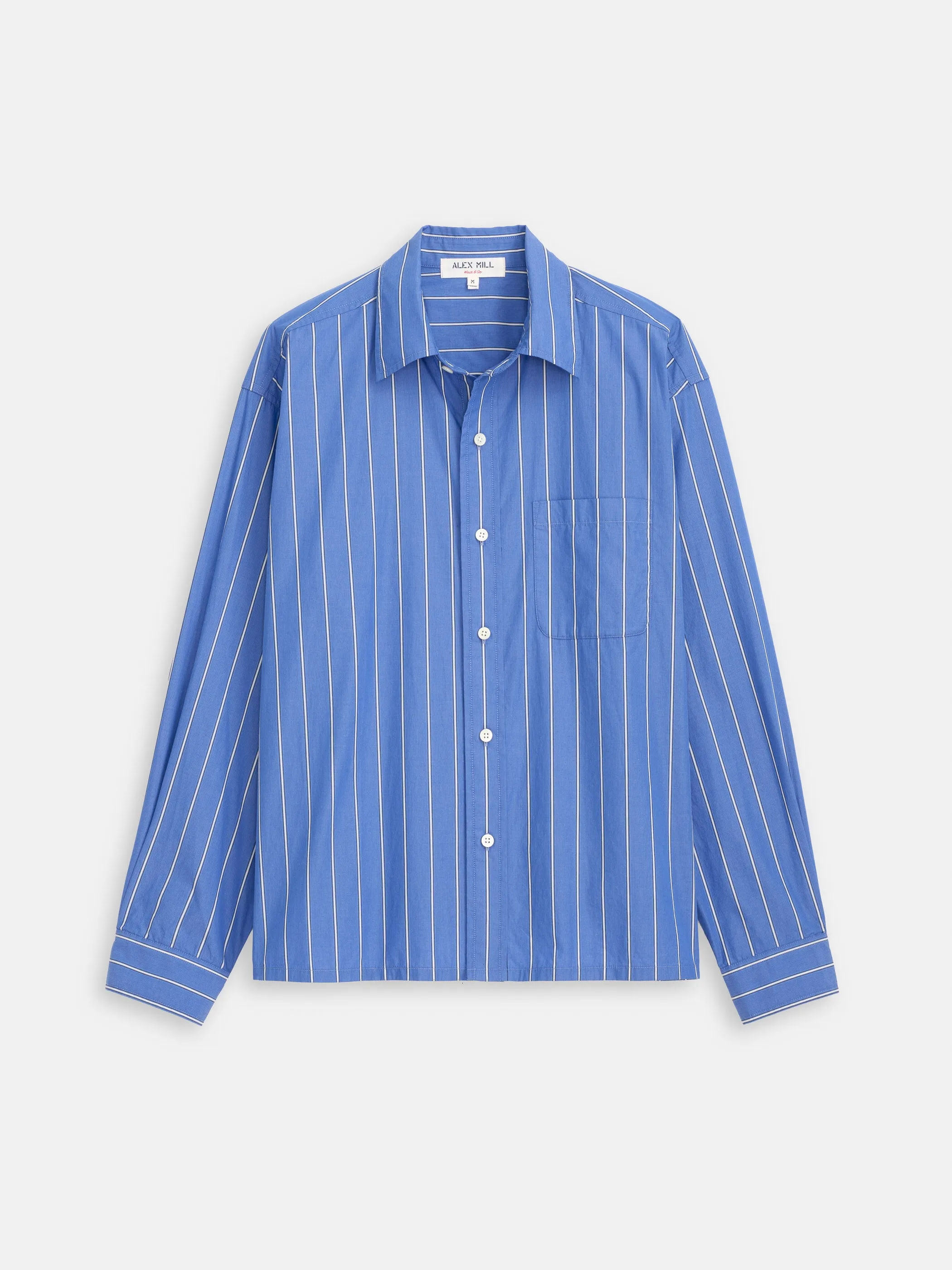 Franklin Striped Shirt In Cotton Poplin sold by Alex Mill product image thumbnail 2