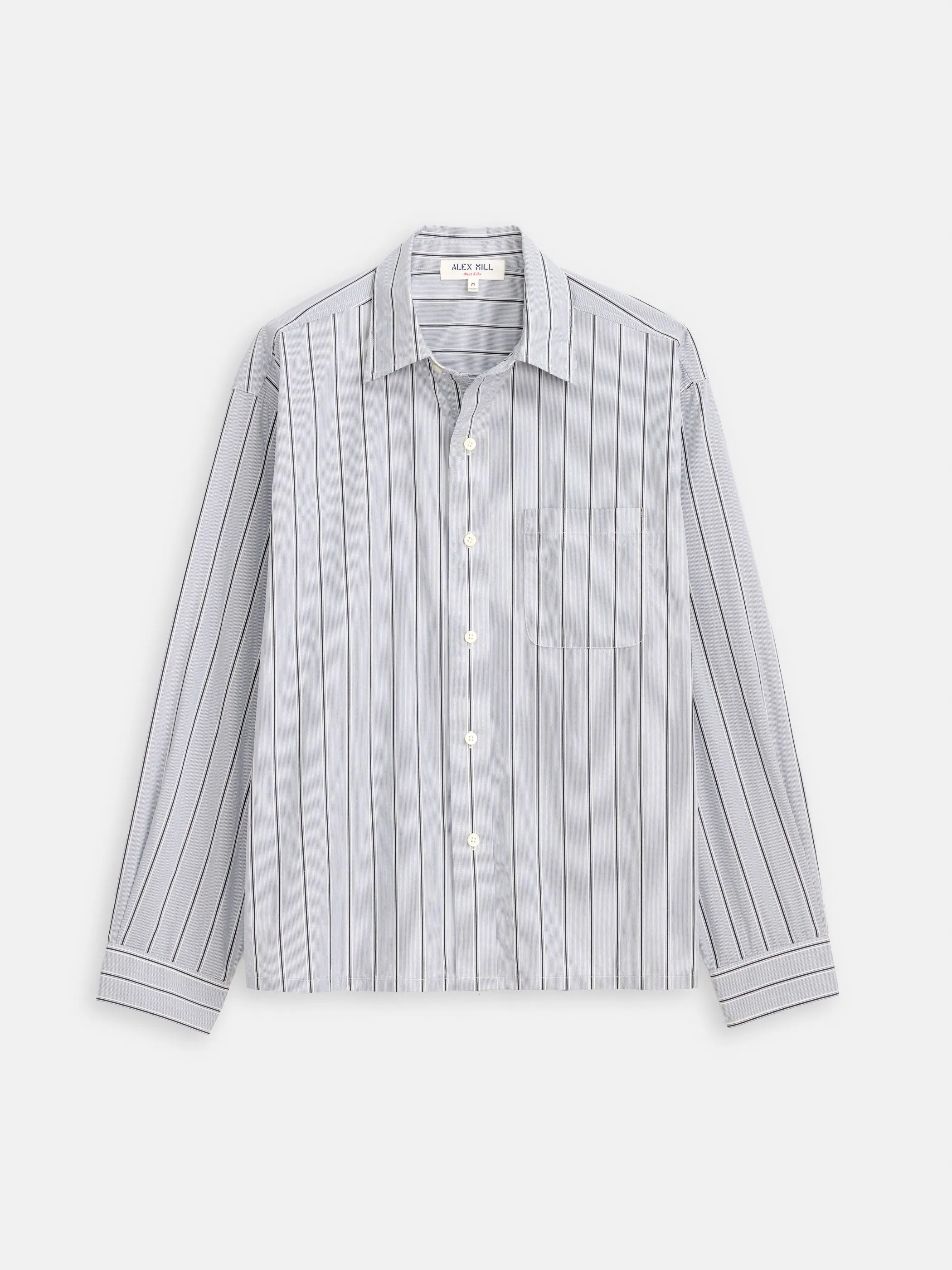 Franklin Striped Shirt In Cotton Poplin sold by Alex Mill product image thumbnail 2