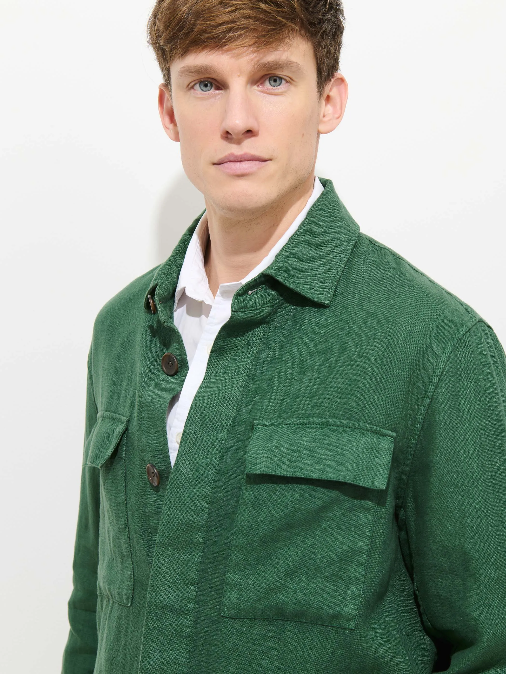 Riviera Work Jacket In Linen sold by Alex Mill product image thumbnail 5
