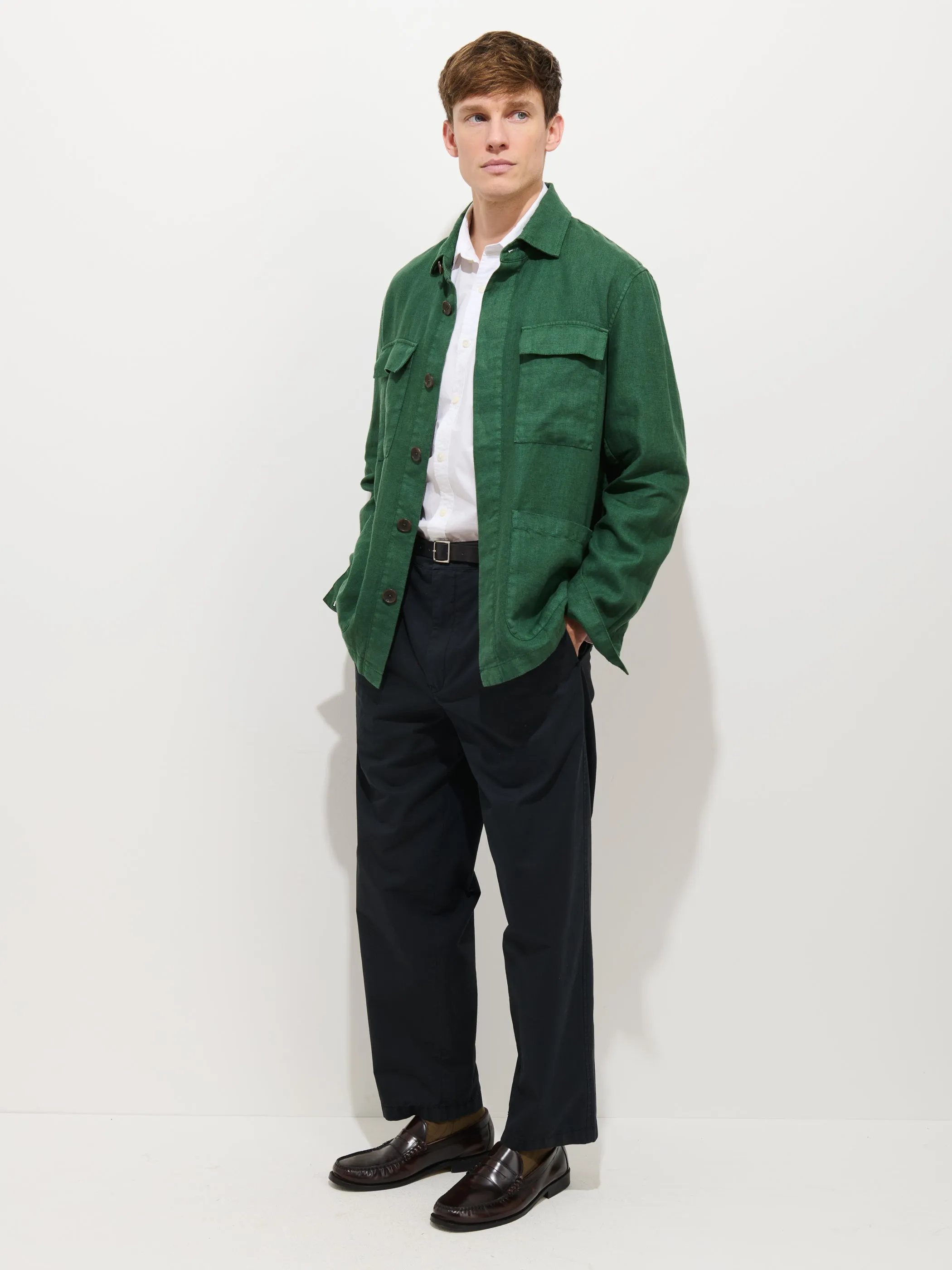 Riviera Work Jacket In Linen sold by Alex Mill product image thumbnail 4