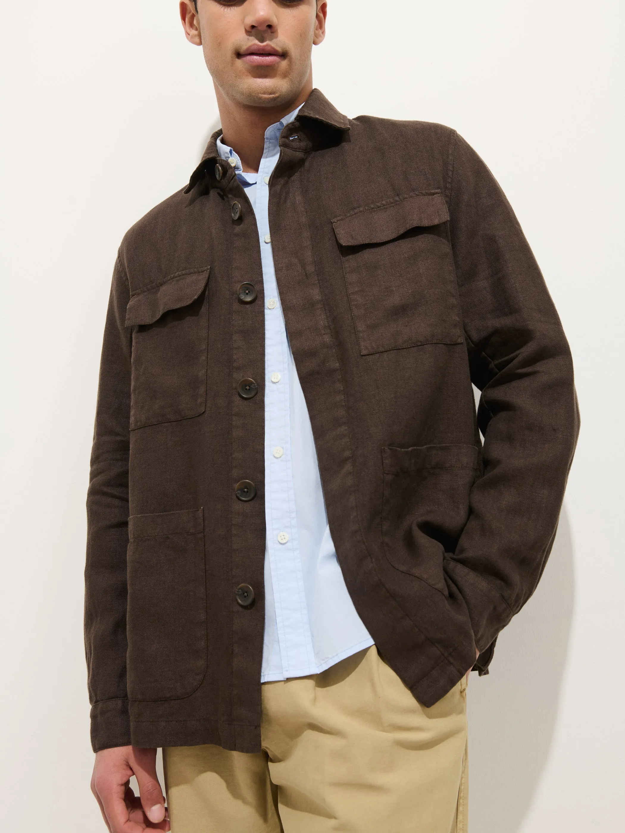 Riviera Work Jacket In Linen sold by Alex Mill product image thumbnail 5