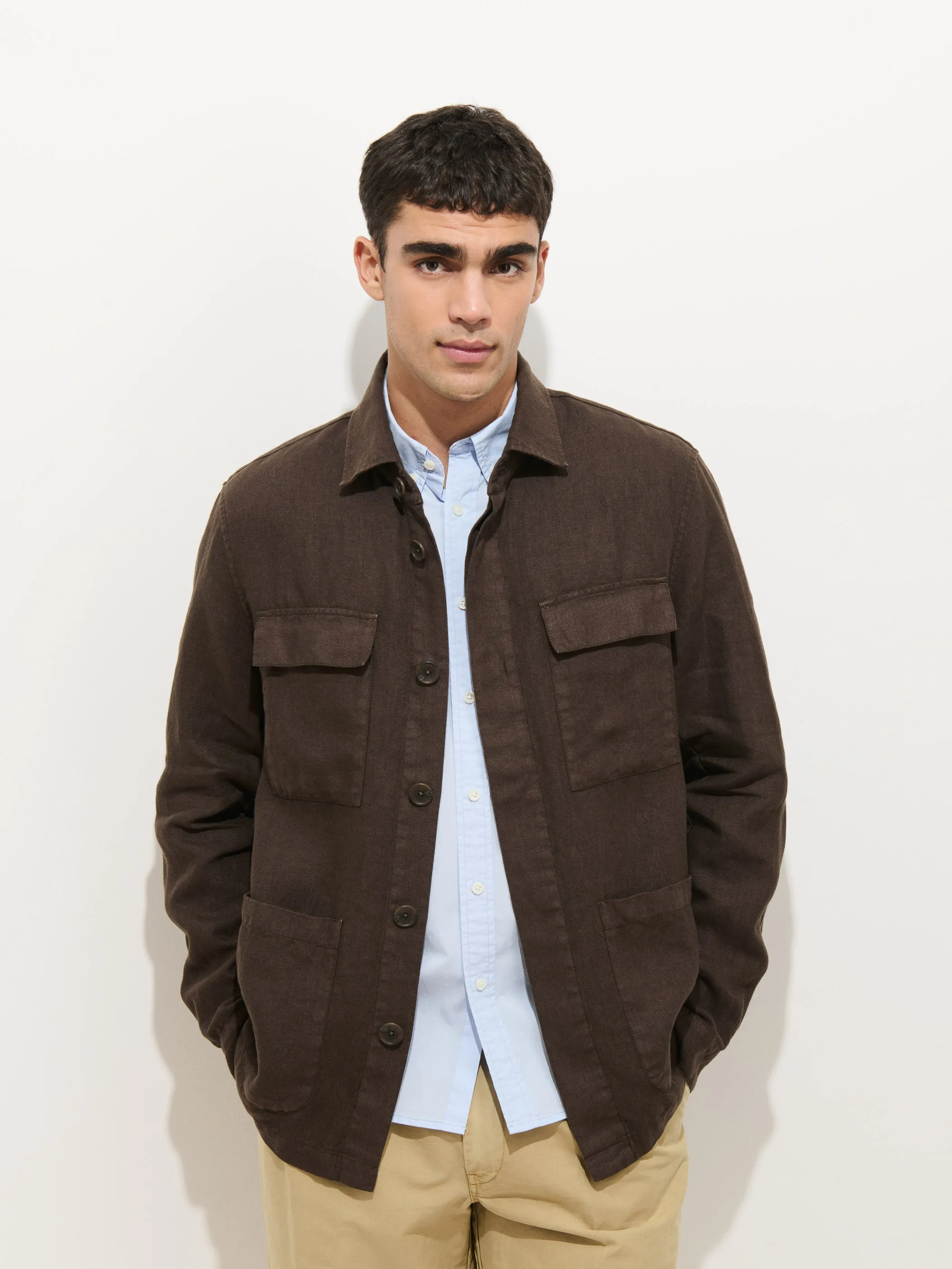 Riviera Work Jacket In Linen sold by Alex Mill