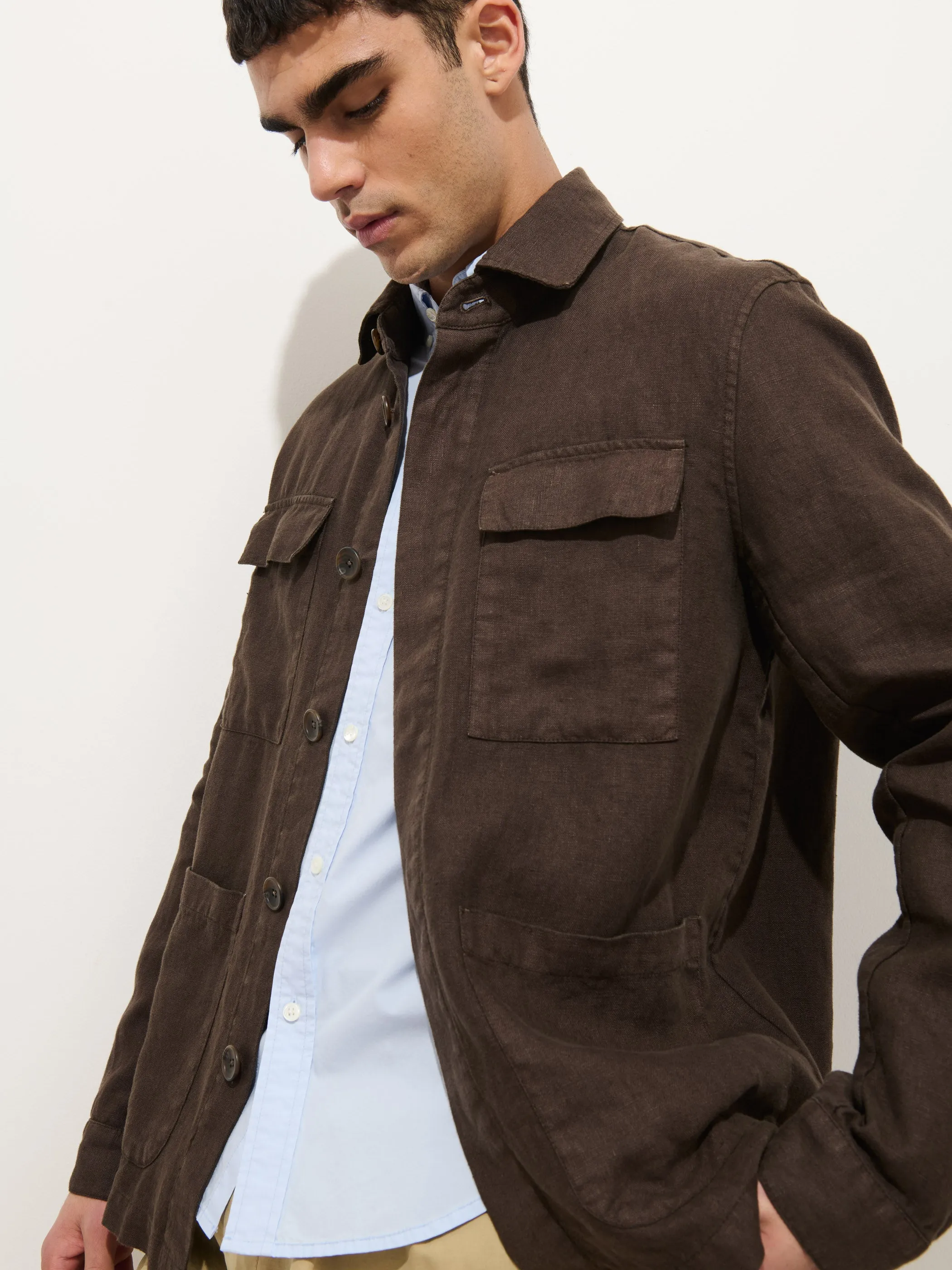 Riviera Work Jacket In Linen sold by Alex Mill product image thumbnail 4