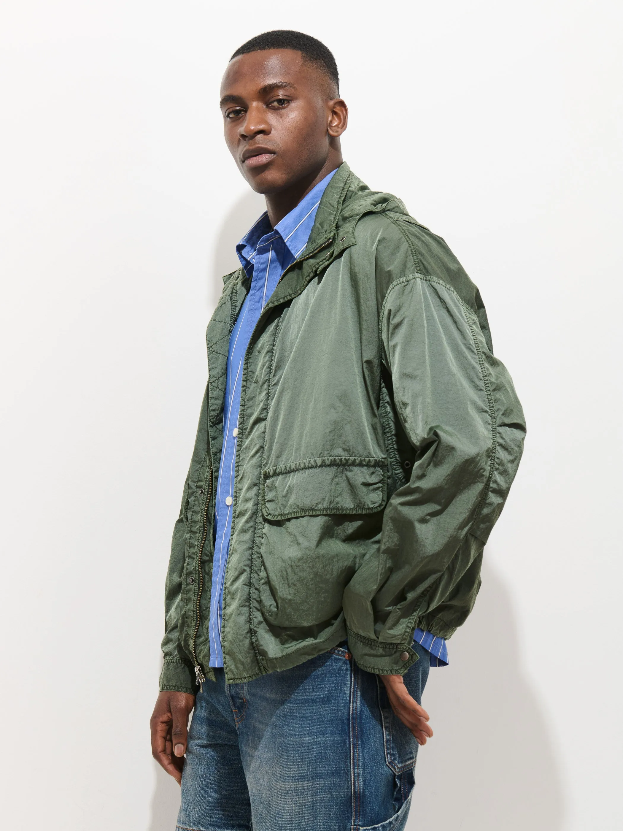 David Windbreaker In Crinkle Nylon sold by Alex Mill product image thumbnail 4