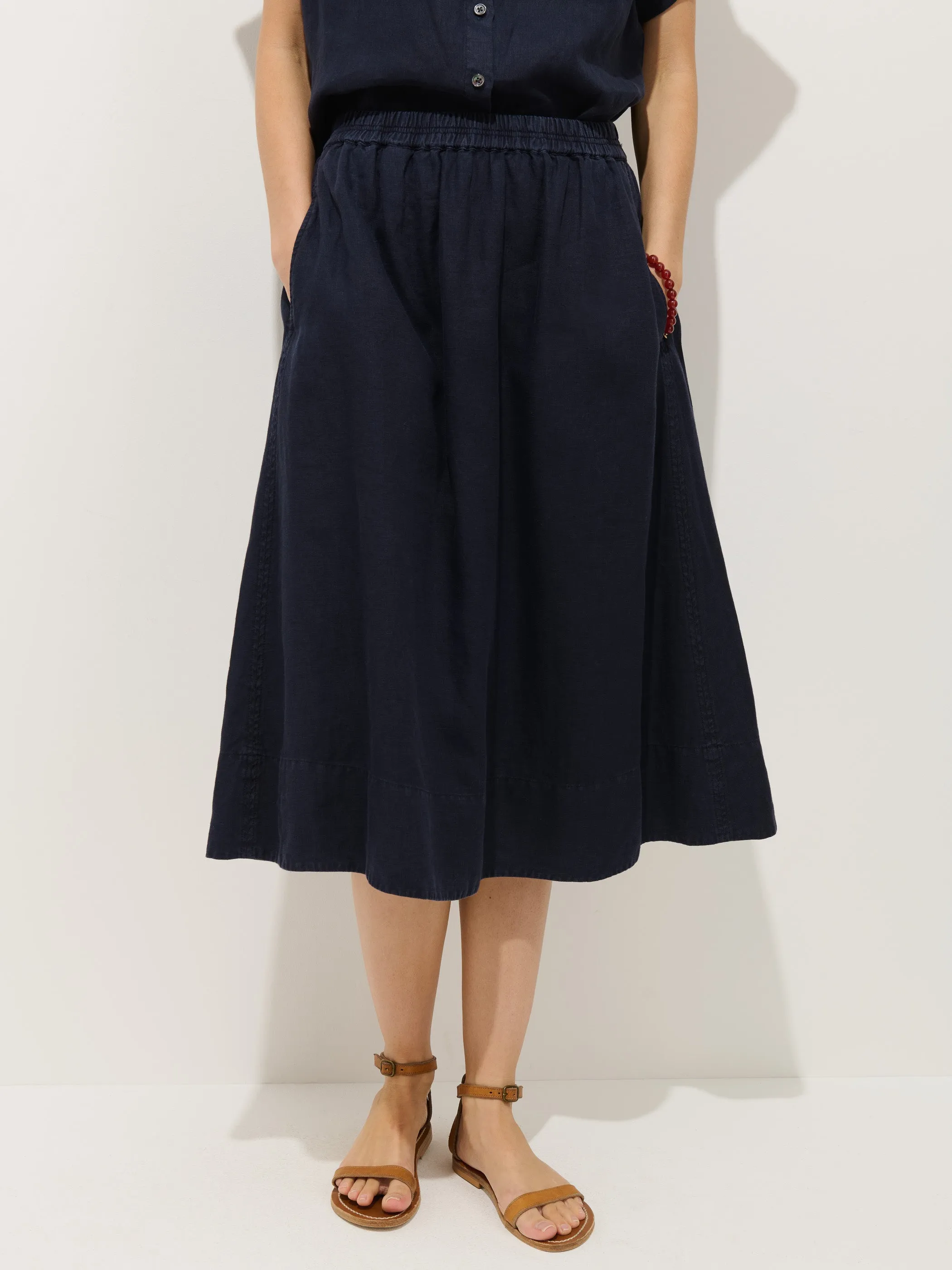 Maddie Skirt In Linen sold by Alex Mill product image thumbnail 5