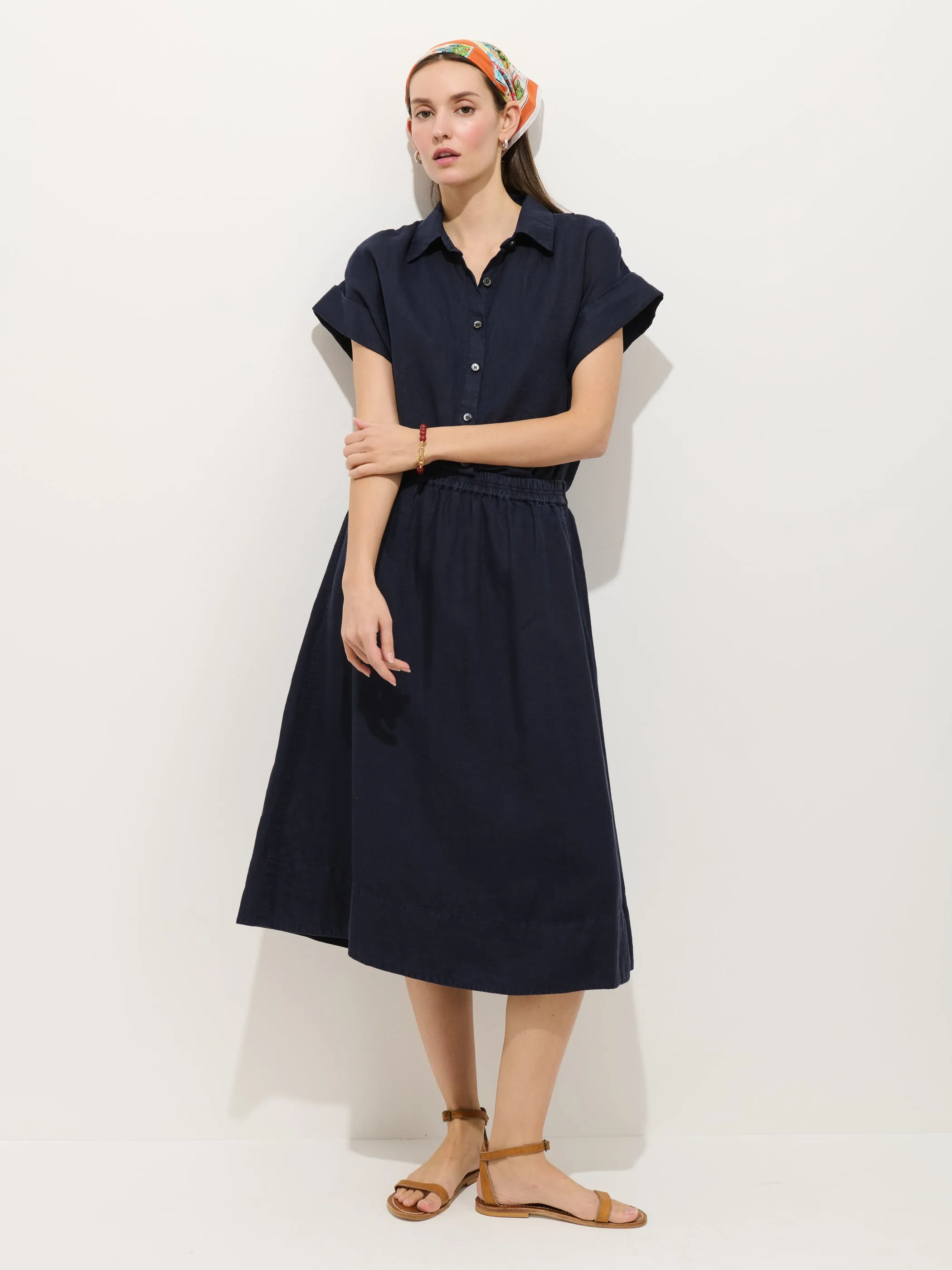 Maddie Skirt In Linen sold by Alex Mill product image thumbnail 3