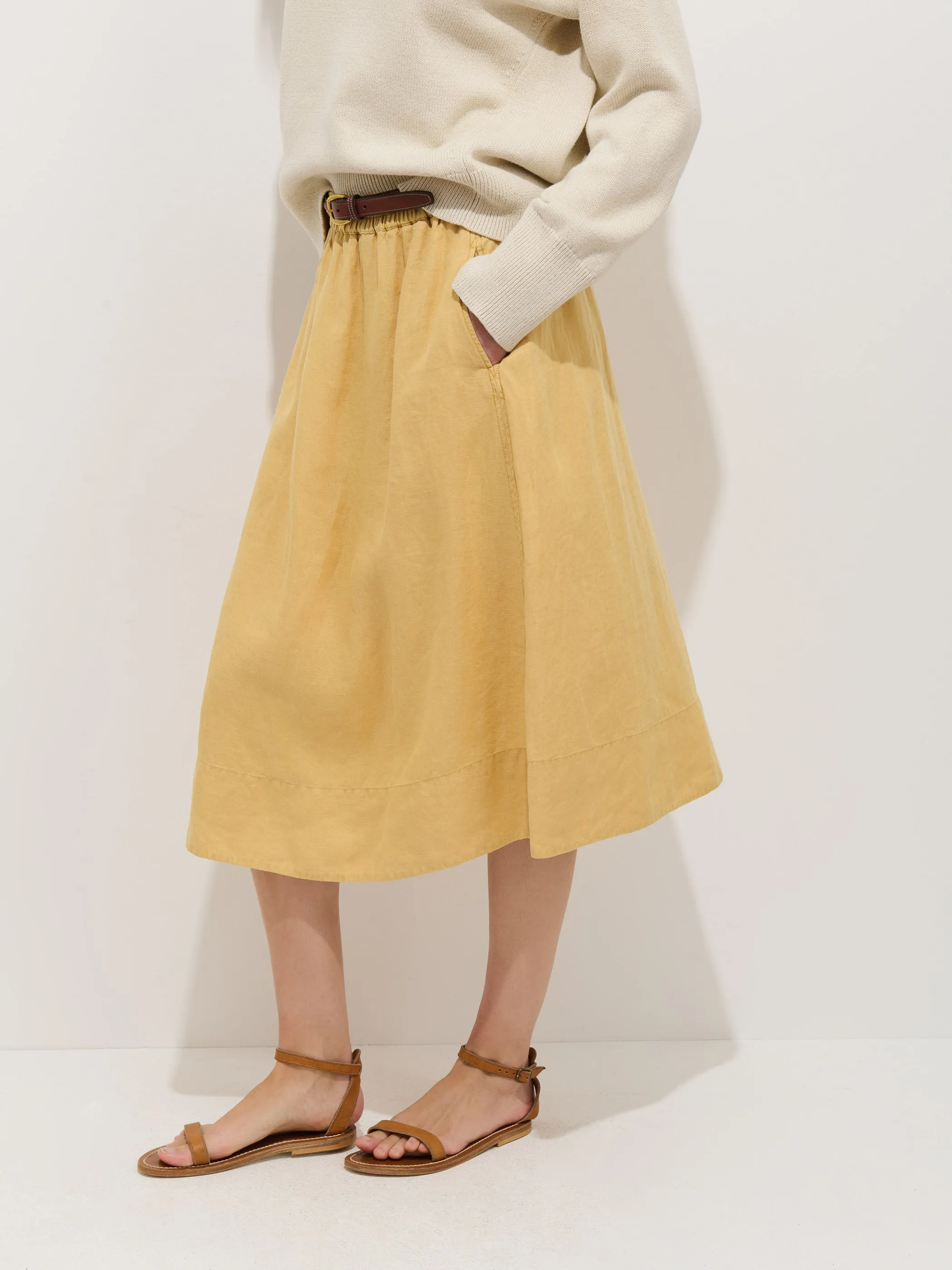 Maddie Skirt In Linen sold by Alex Mill product image thumbnail 5