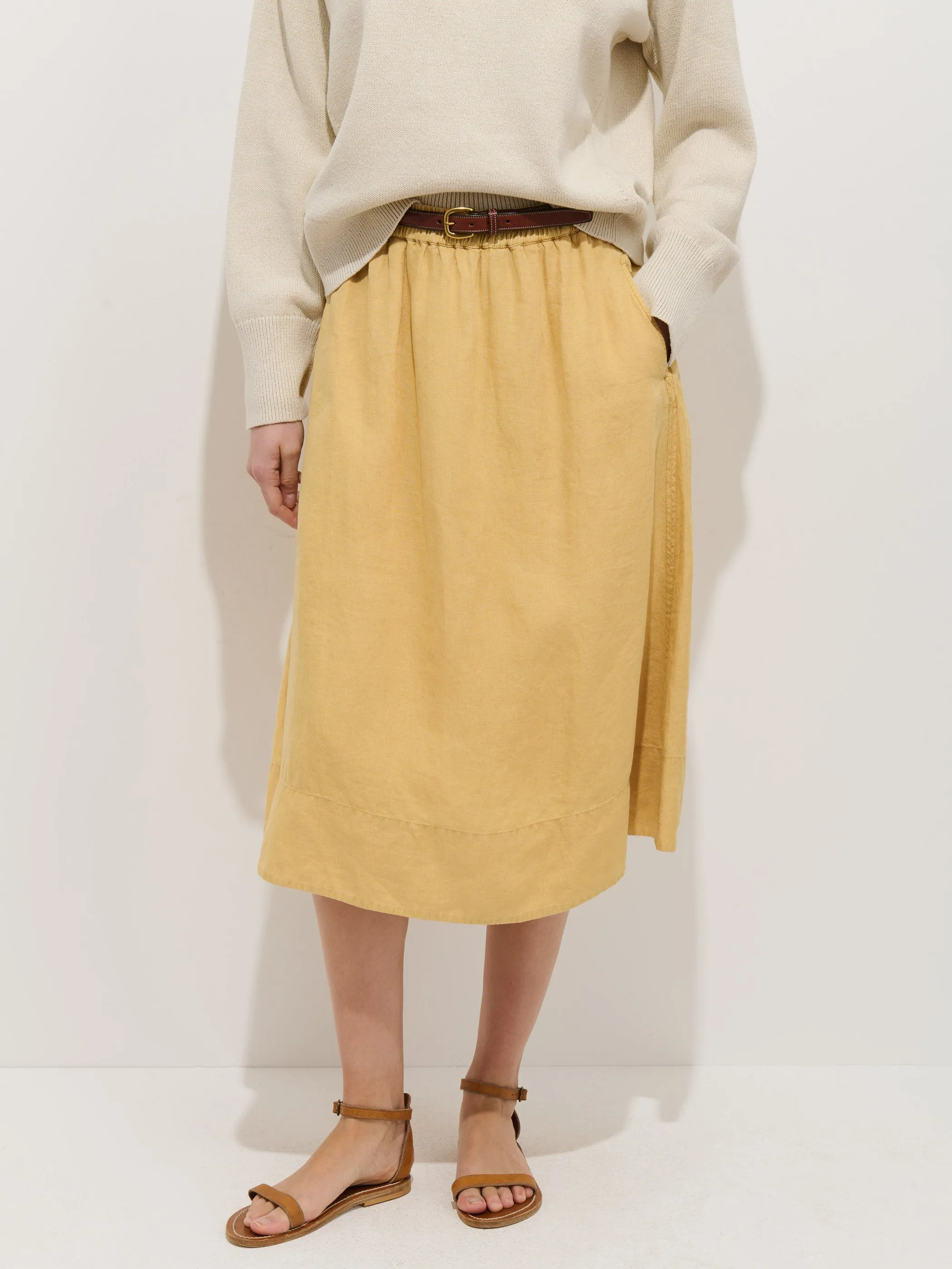 Maddie Skirt In Linen sold by Alex Mill product image thumbnail 4