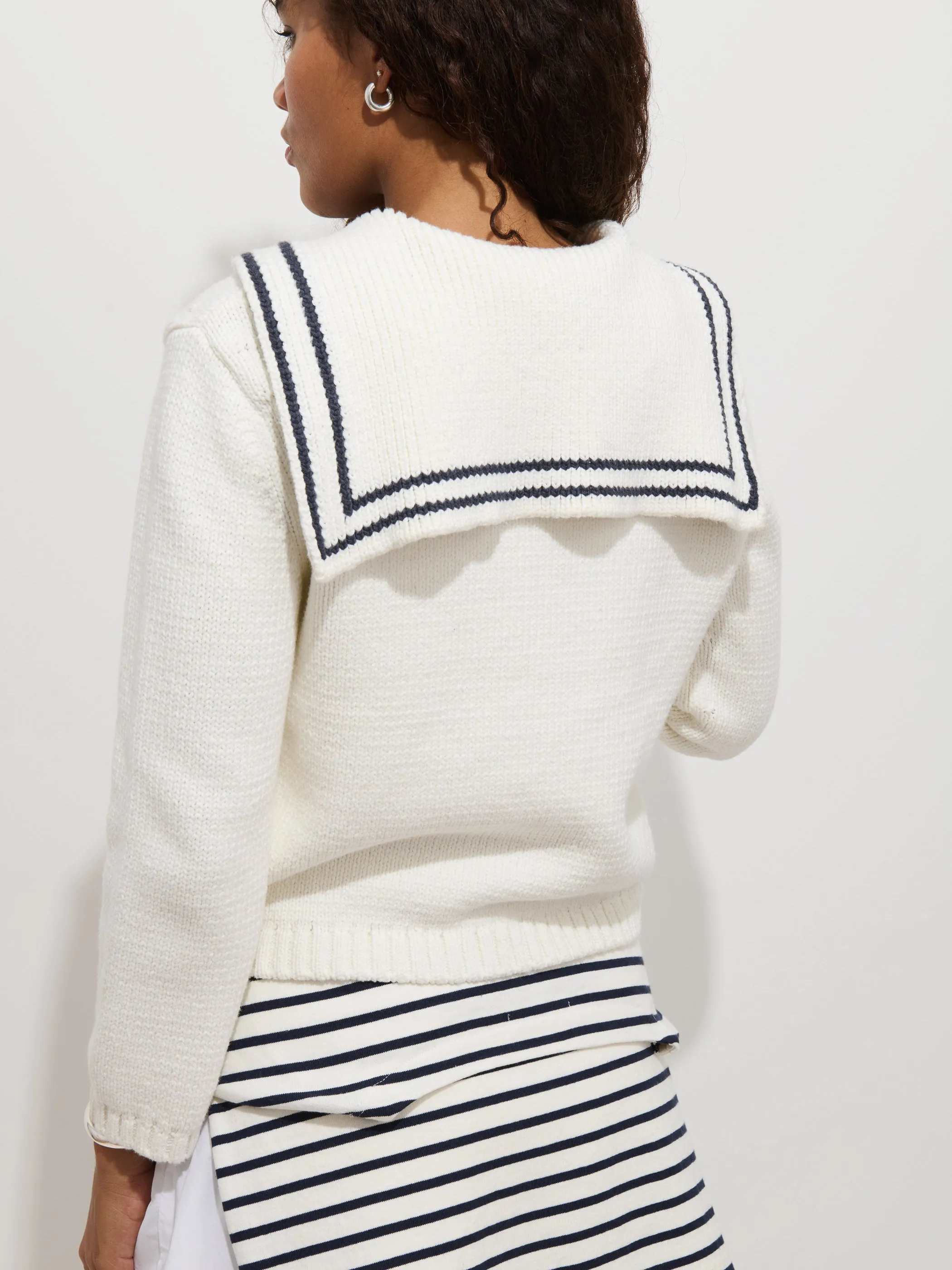 Cassie Sailor Cardigan
In Cotton Blend sold by Alex Mill product image thumbnail 5