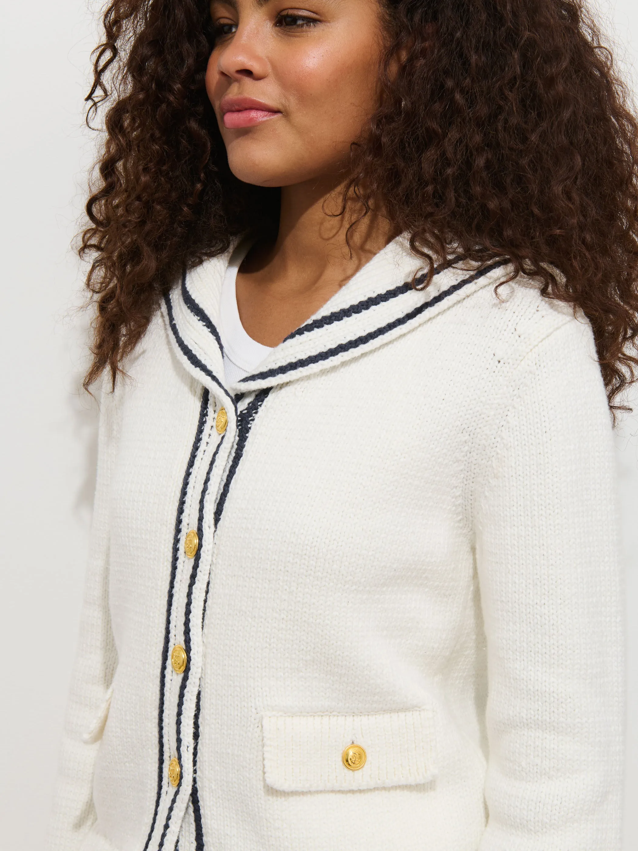 Cassie Sailor Cardigan
In Cotton Blend sold by Alex Mill product image thumbnail 4