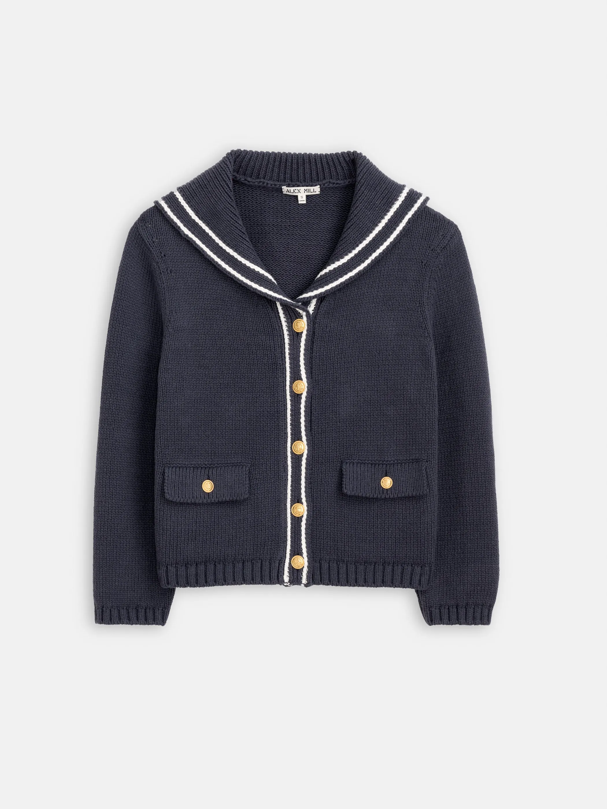 Cassie Sailor Cardigan
In Cotton Blend sold by Alex Mill product image thumbnail 2