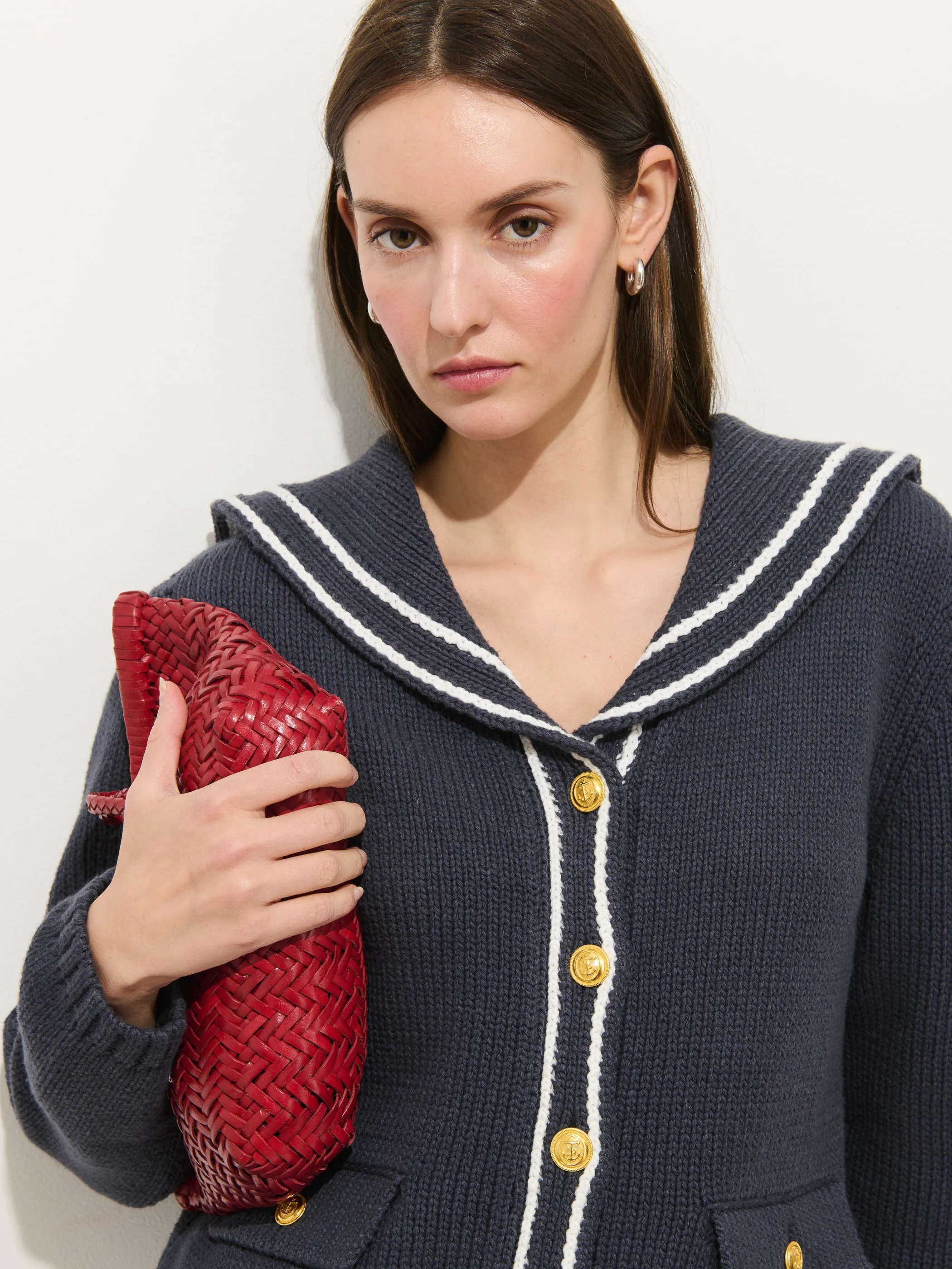 Cassie Sailor Cardigan
In Cotton Blend sold by Alex Mill product image thumbnail 4