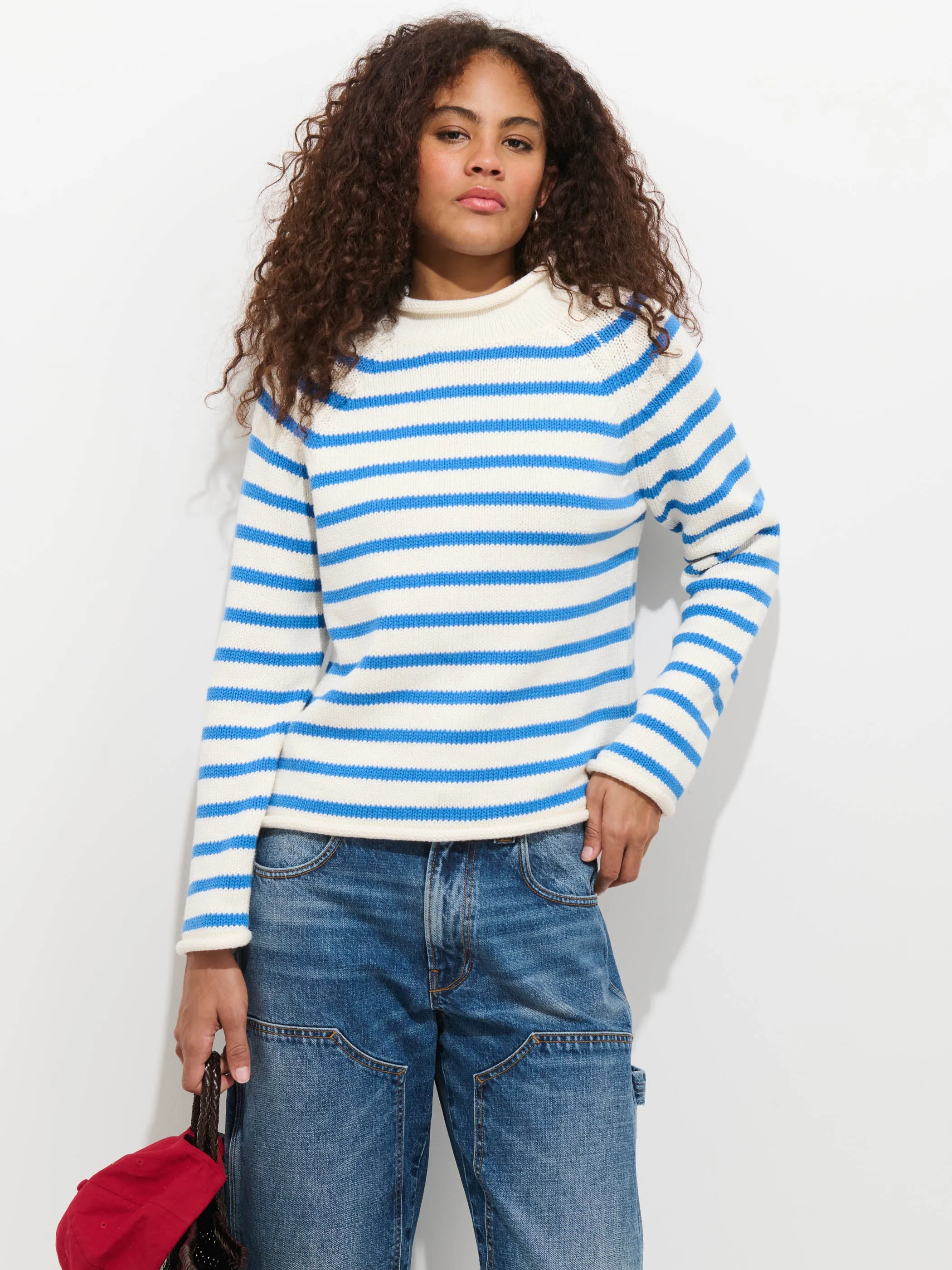 Eastport Striped Rollneck In Cotton sold by Alex Mill