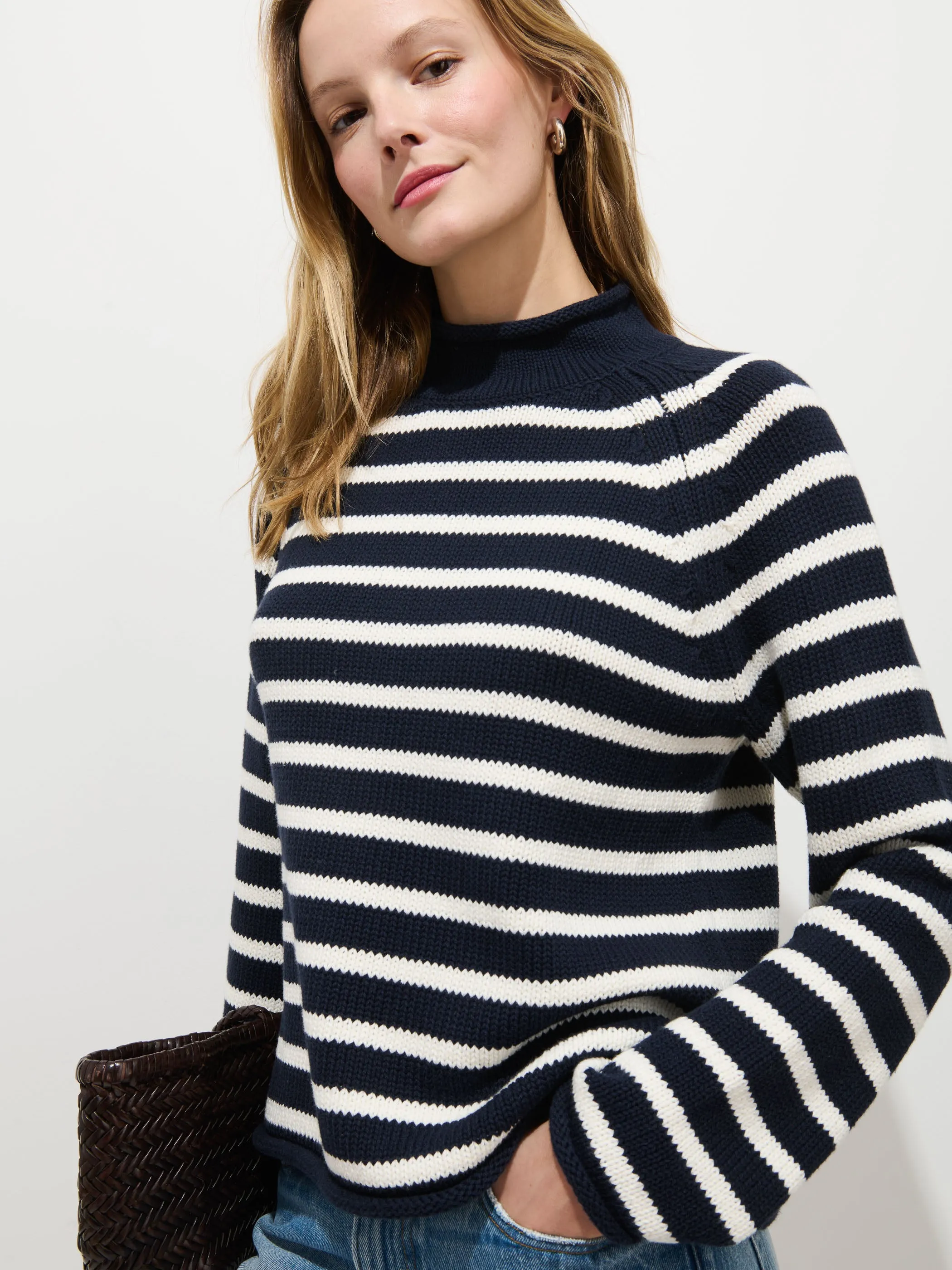 Eastport Striped Rollneck In Cotton sold by Alex Mill product image thumbnail 5
