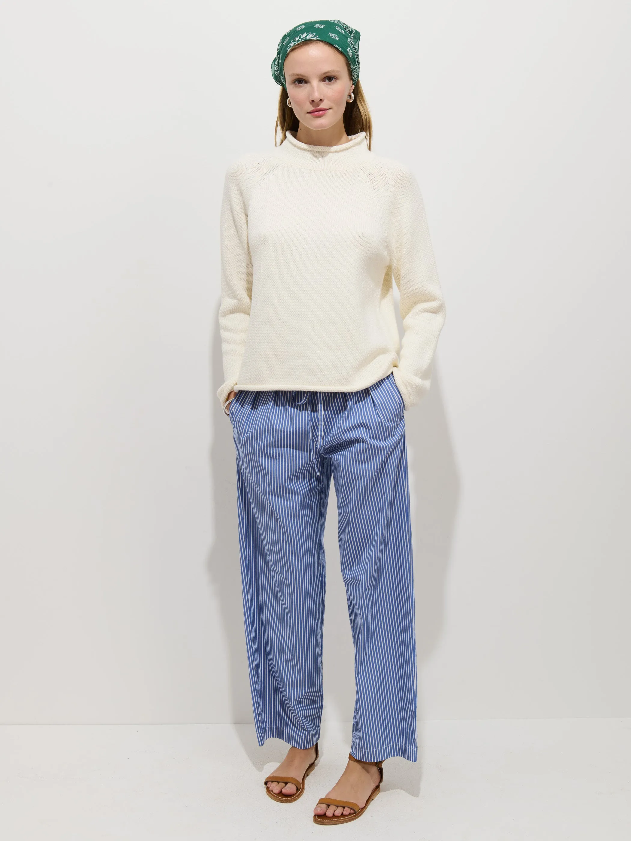 Hudson Striped Pant In Poplin sold by Alex Mill