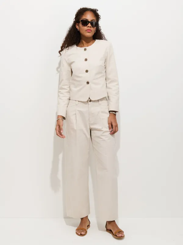 Soho Pant In Cotton Linen sold by Alex Mill