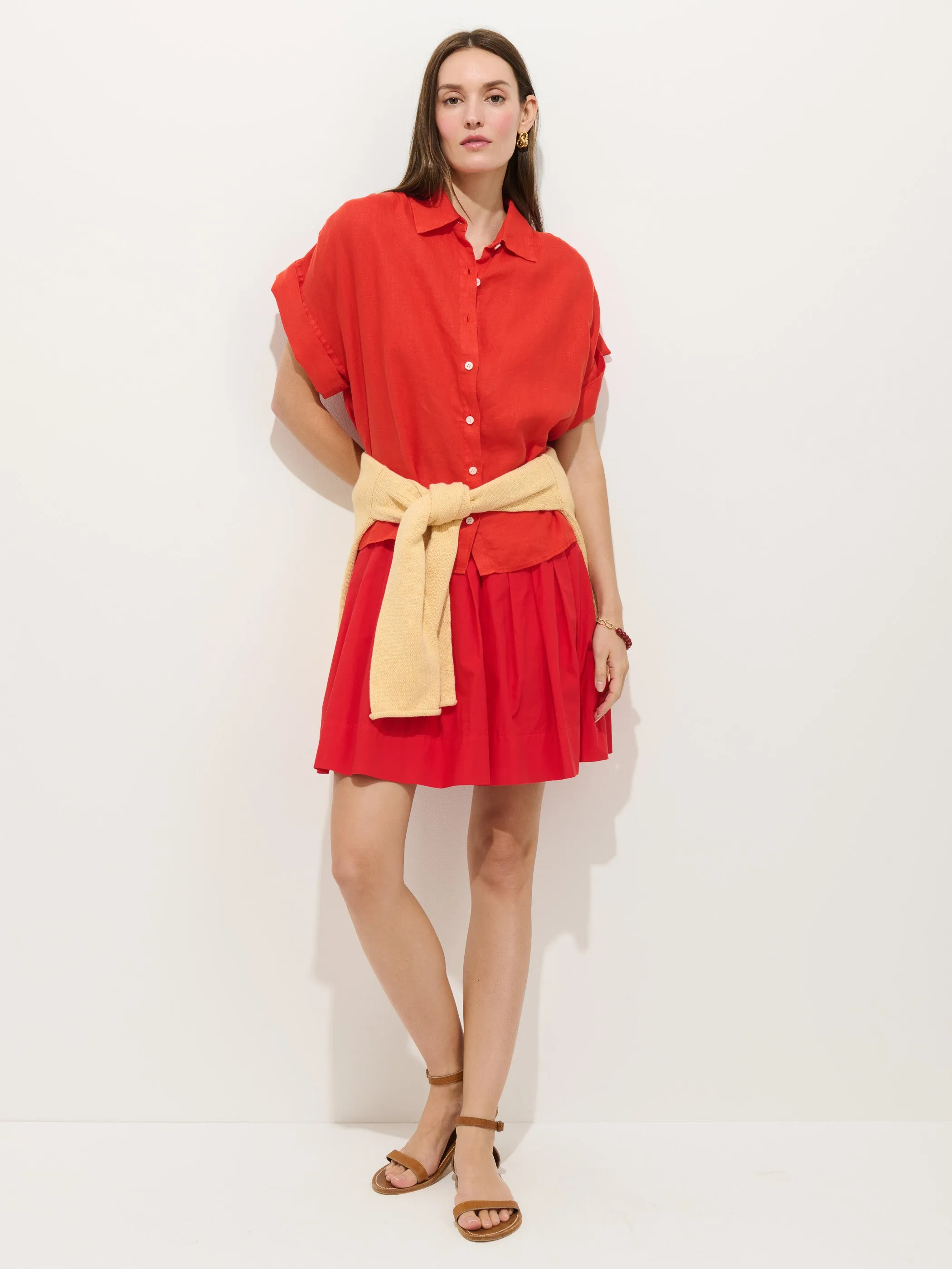 Maddie Blouse In Linen sold by Alex Mill product image thumbnail 3