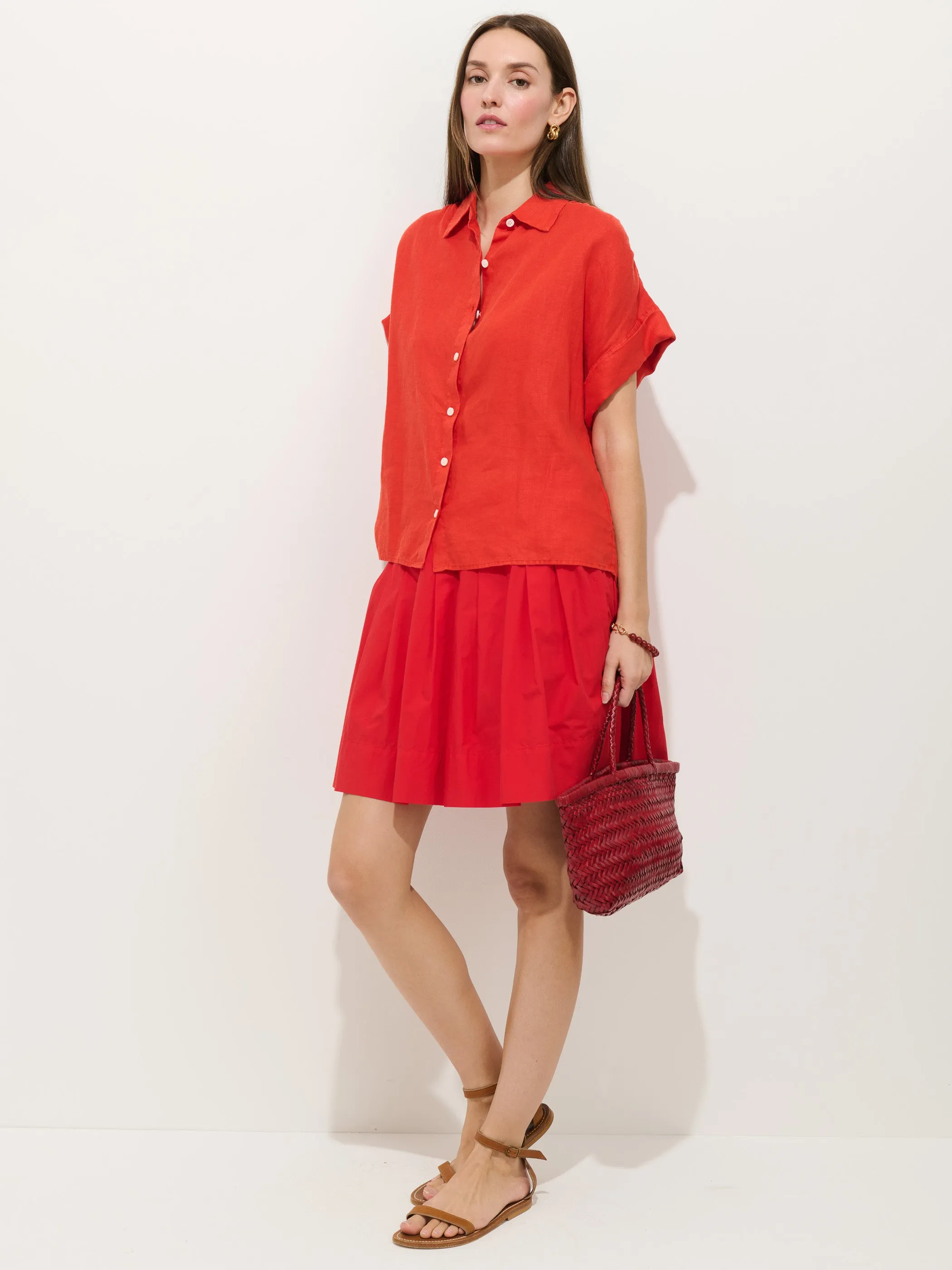 Maddie Blouse In Linen sold by Alex Mill product image thumbnail 4