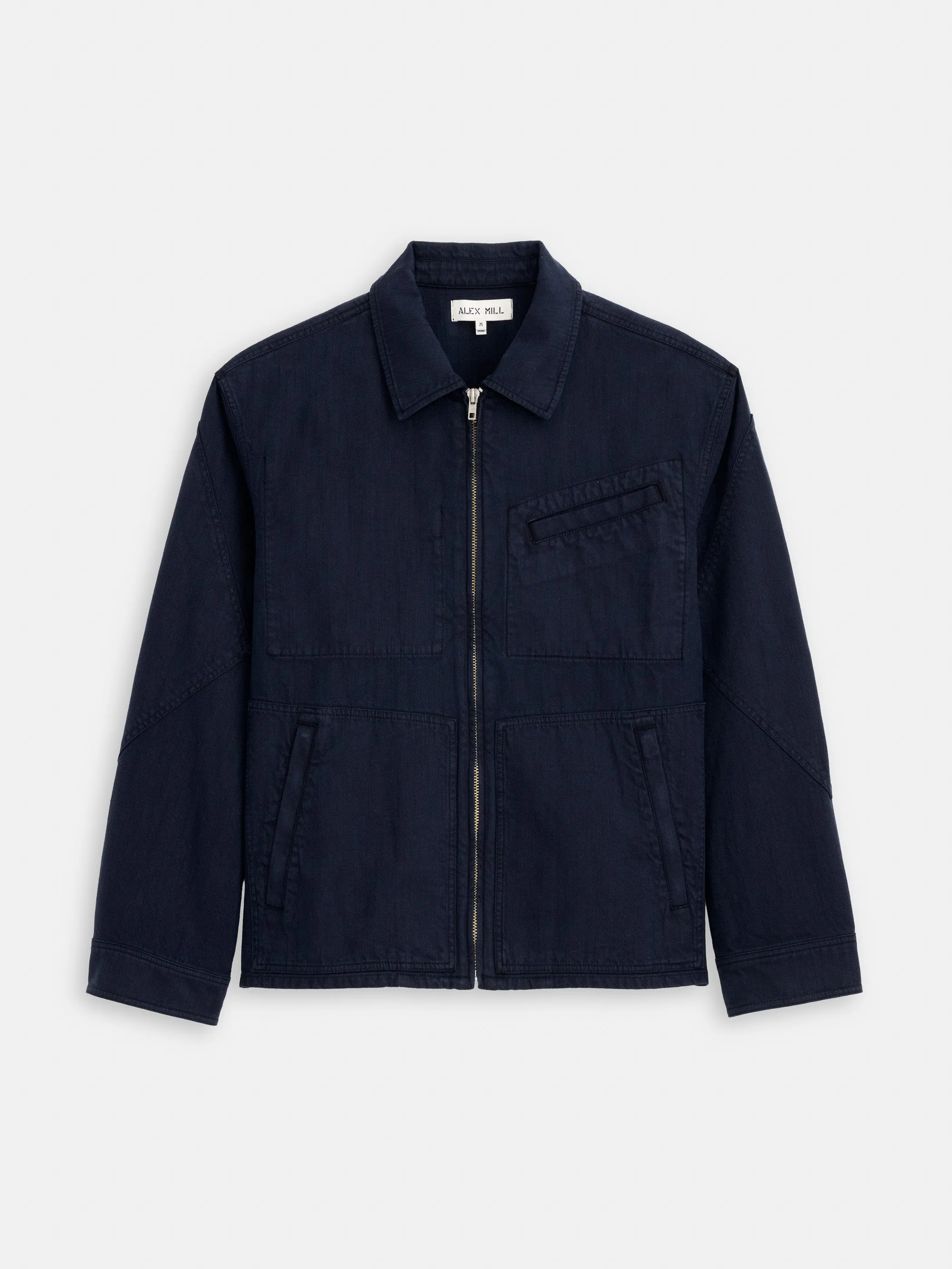 Andre Zip Jacket In Linen Twill sold by Alex Mill product image thumbnail 2