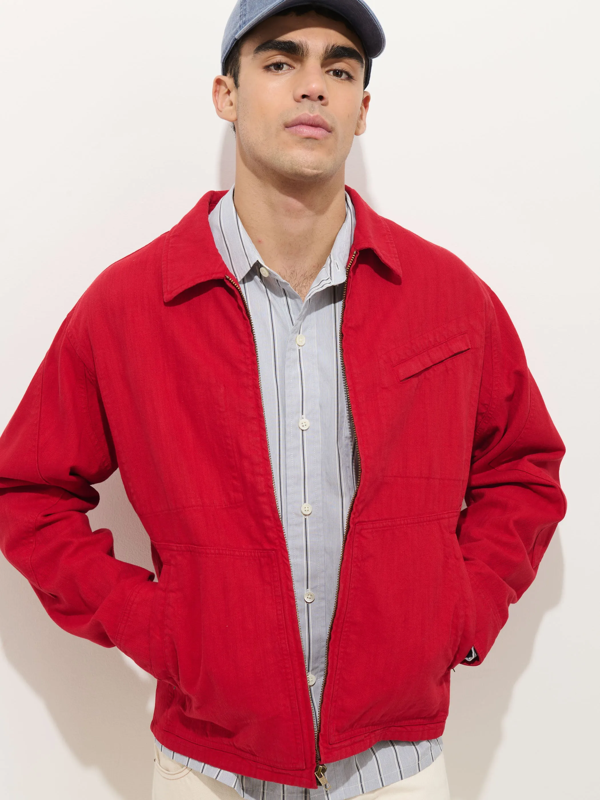 Andre Zip Jacket In Linen Twill sold by Alex Mill product image thumbnail 5
