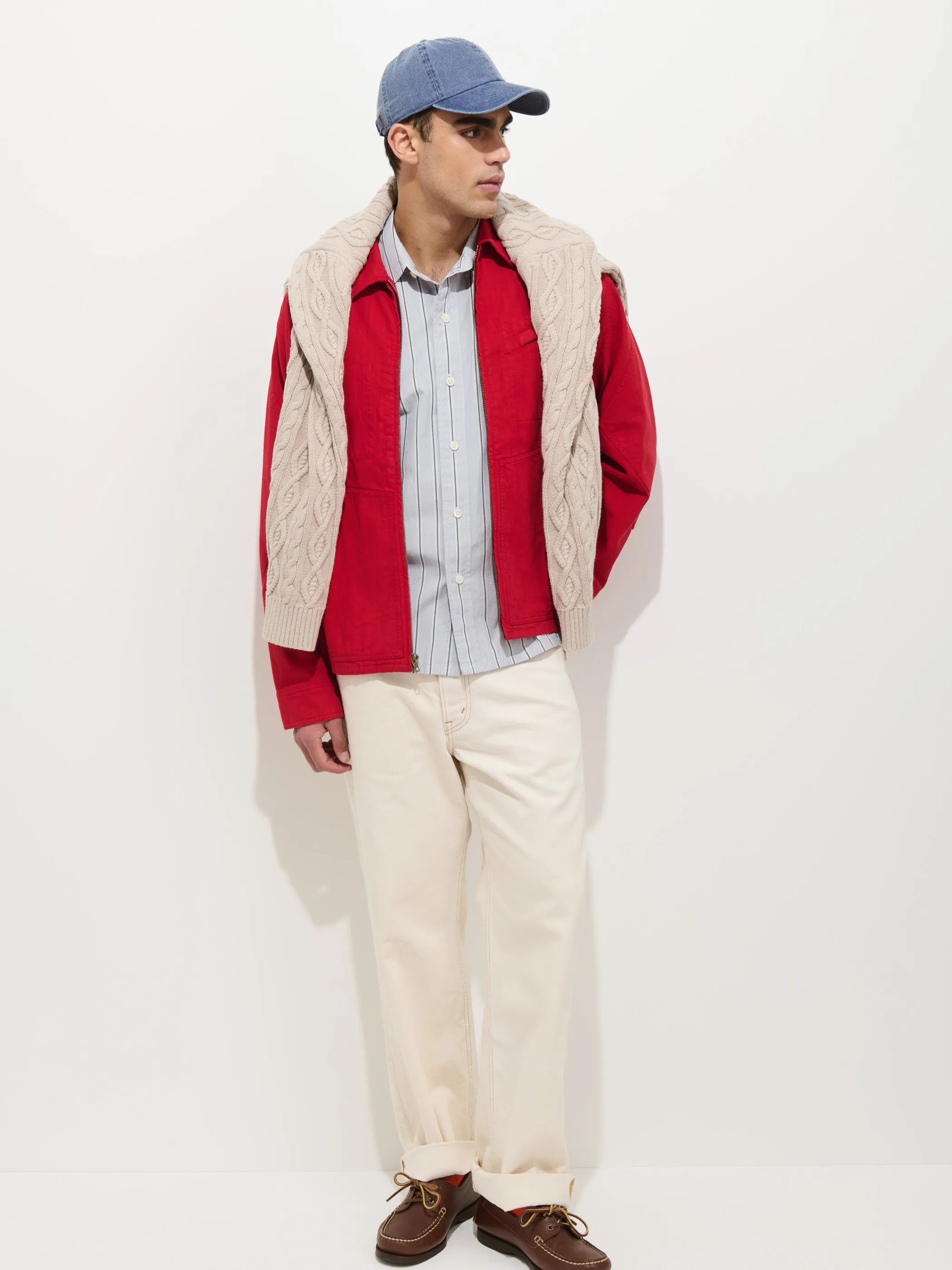 Andre Zip Jacket In Linen Twill sold by Alex Mill product image thumbnail 3