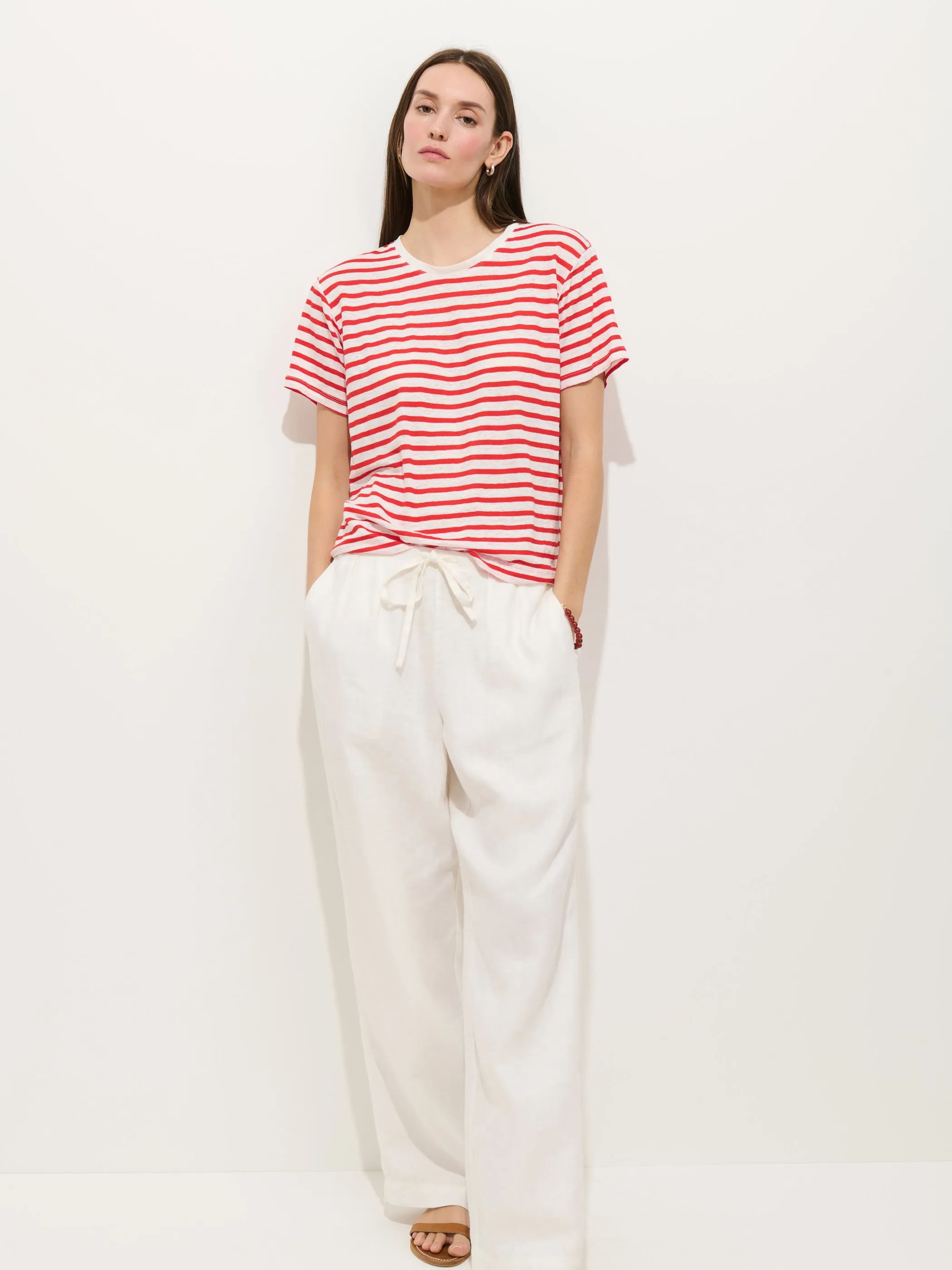 Garcon Striped Tee In Linen Cotton sold by Alex Mill product image thumbnail 3