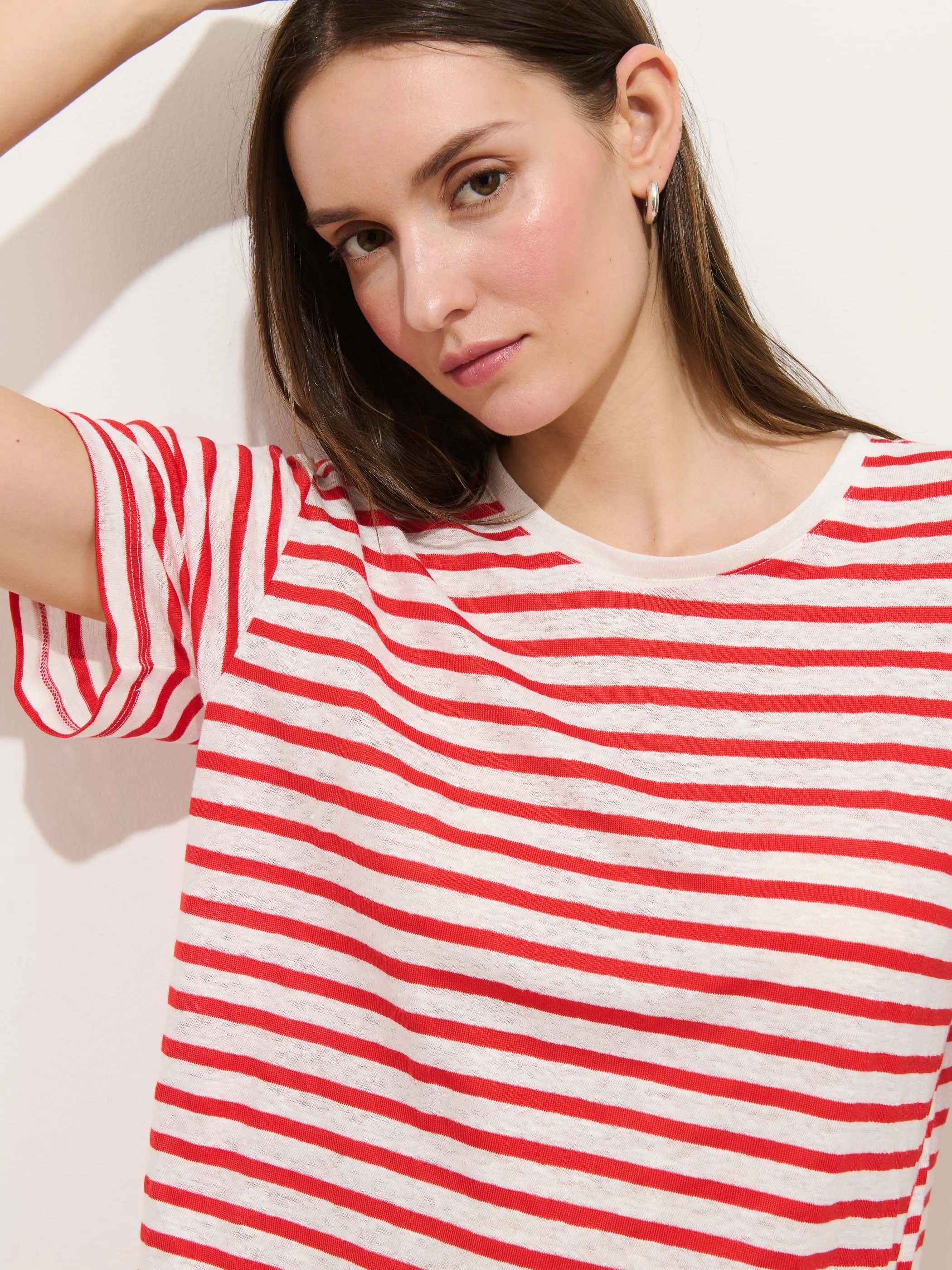 Garcon Striped Tee In Linen Cotton sold by Alex Mill product image thumbnail 4