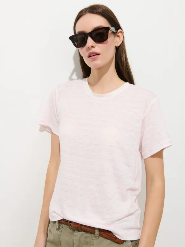 Garcon Striped Tee In Linen Cotton sold by Alex Mill