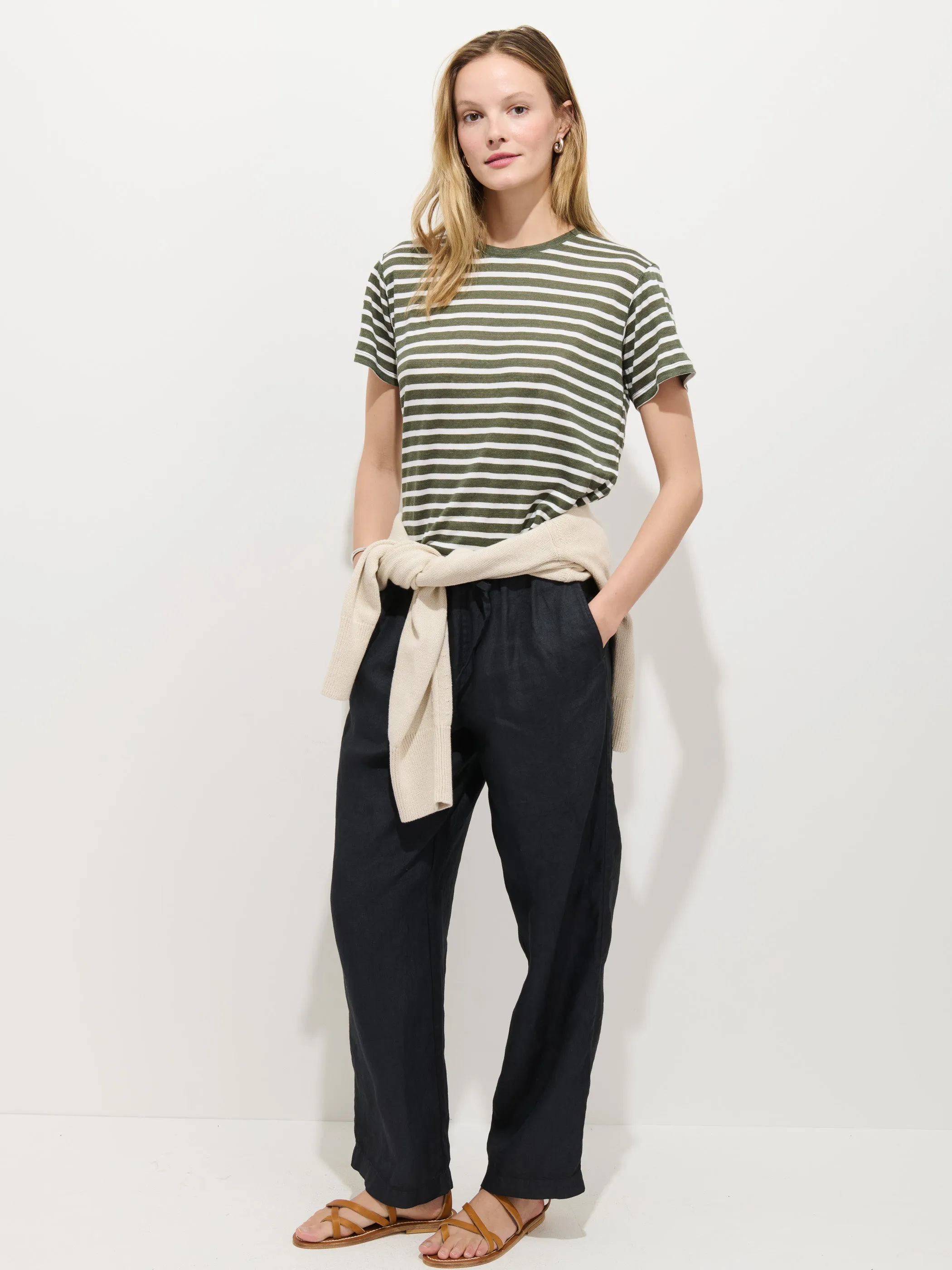 Garcon Striped Tee In Linen Cotton sold by Alex Mill product image thumbnail 3
