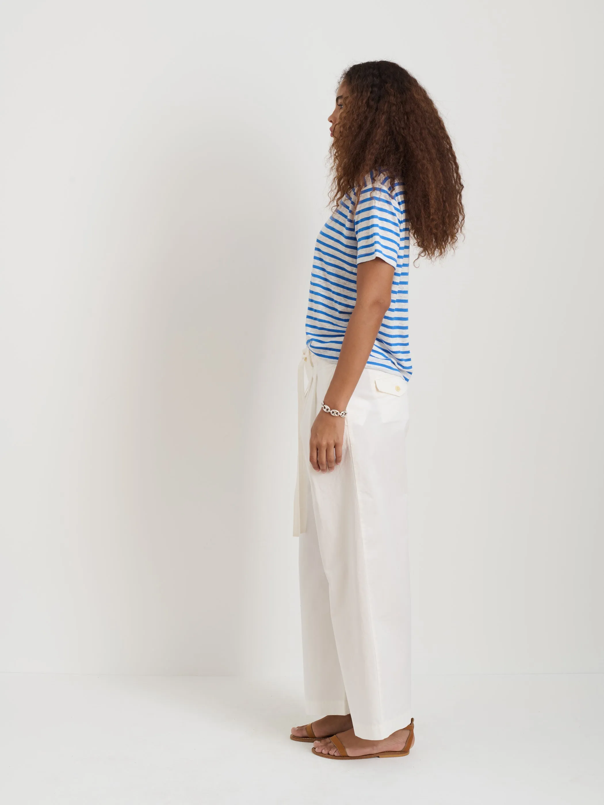 Garcon Striped Tee In Linen Cotton sold by Alex Mill product image thumbnail 4