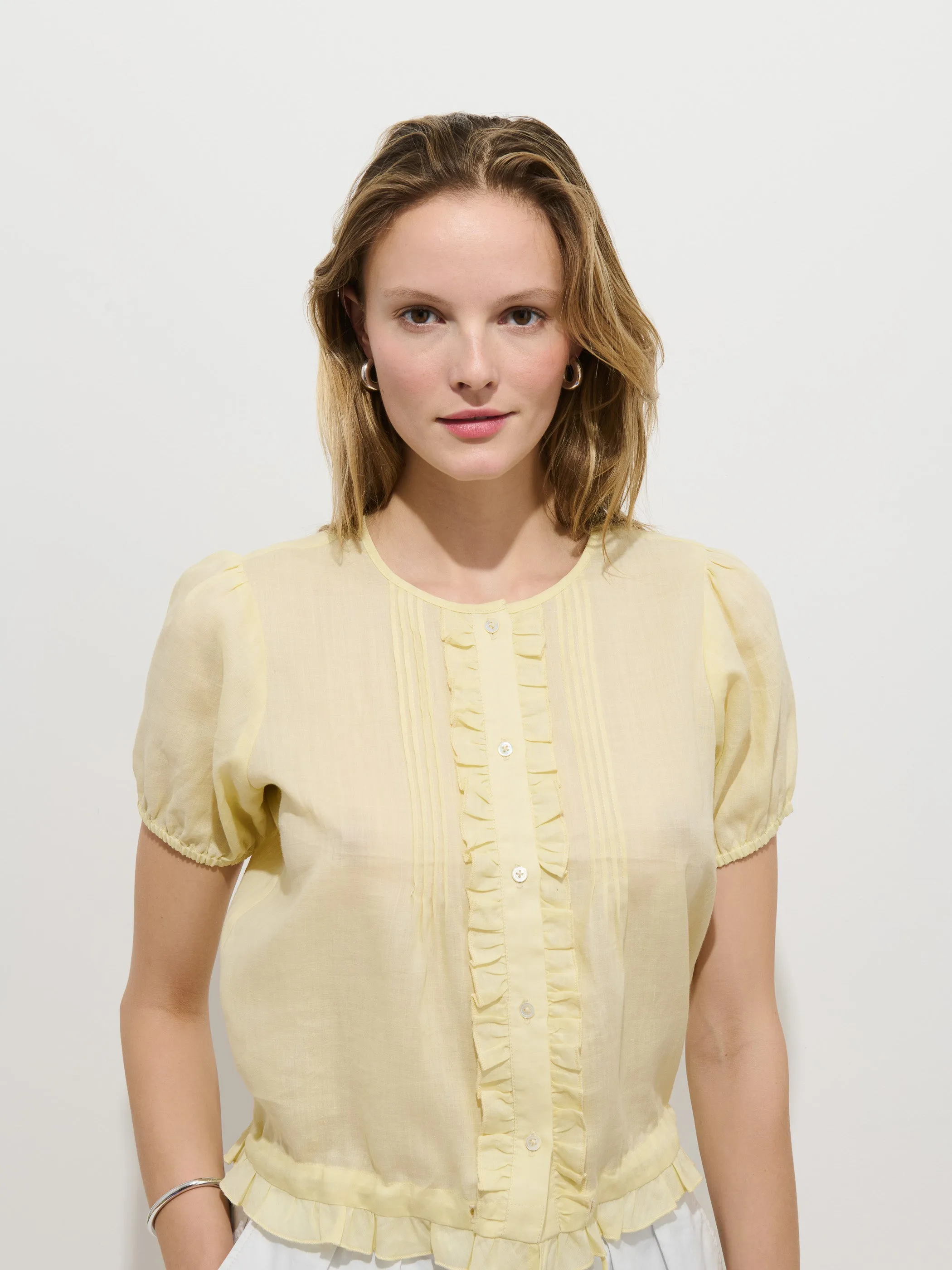 Brittany Top In Ramie sold by Alex Mill product image thumbnail 3