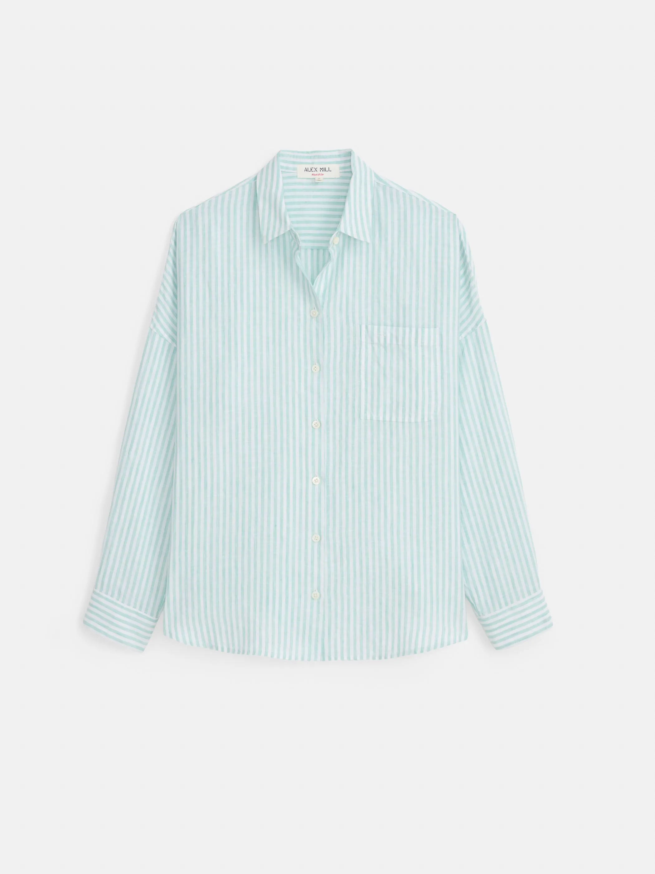 Jo Striped Shirt In Linen sold by Alex Mill product image thumbnail 2